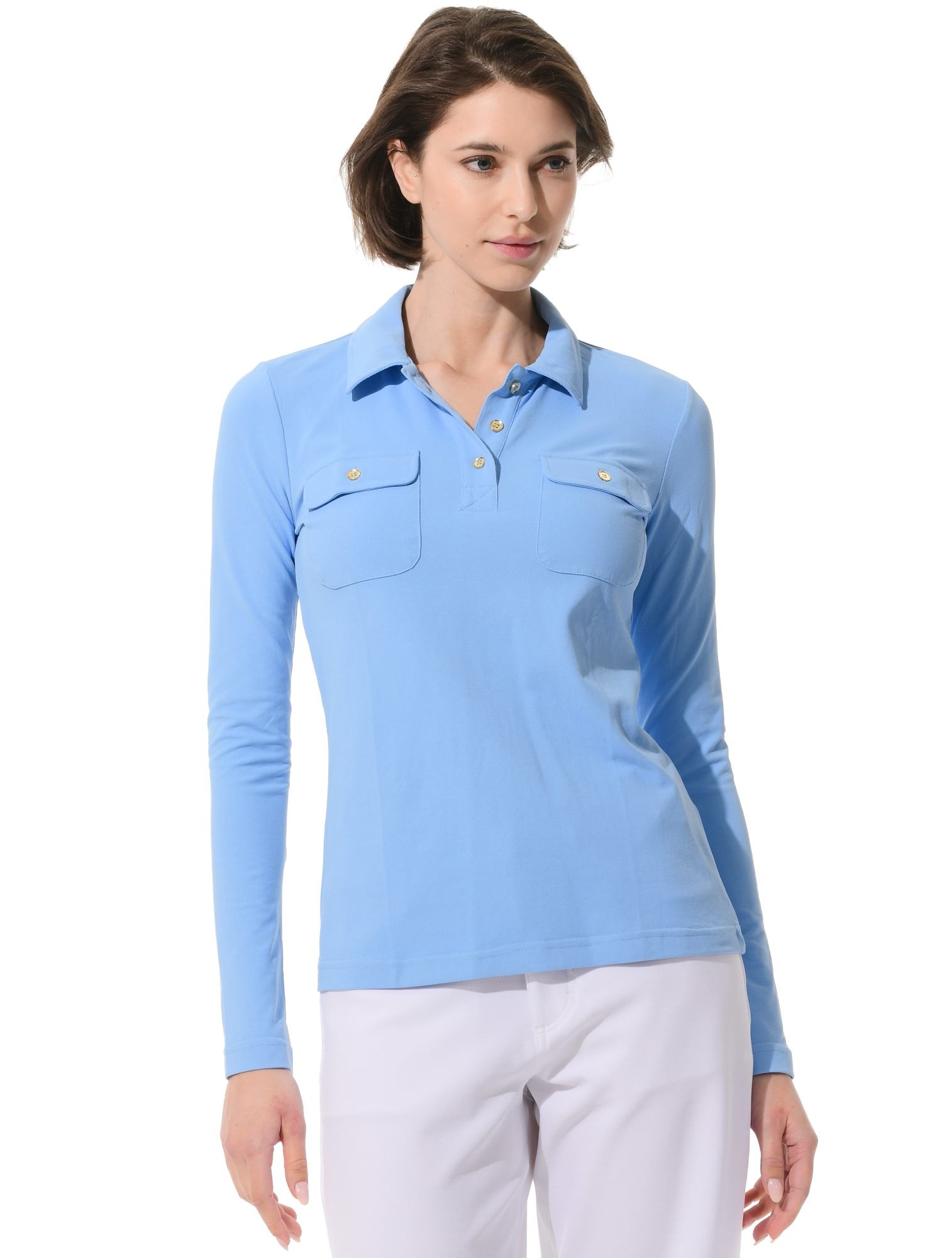 Pique golf polo shirt baby blue