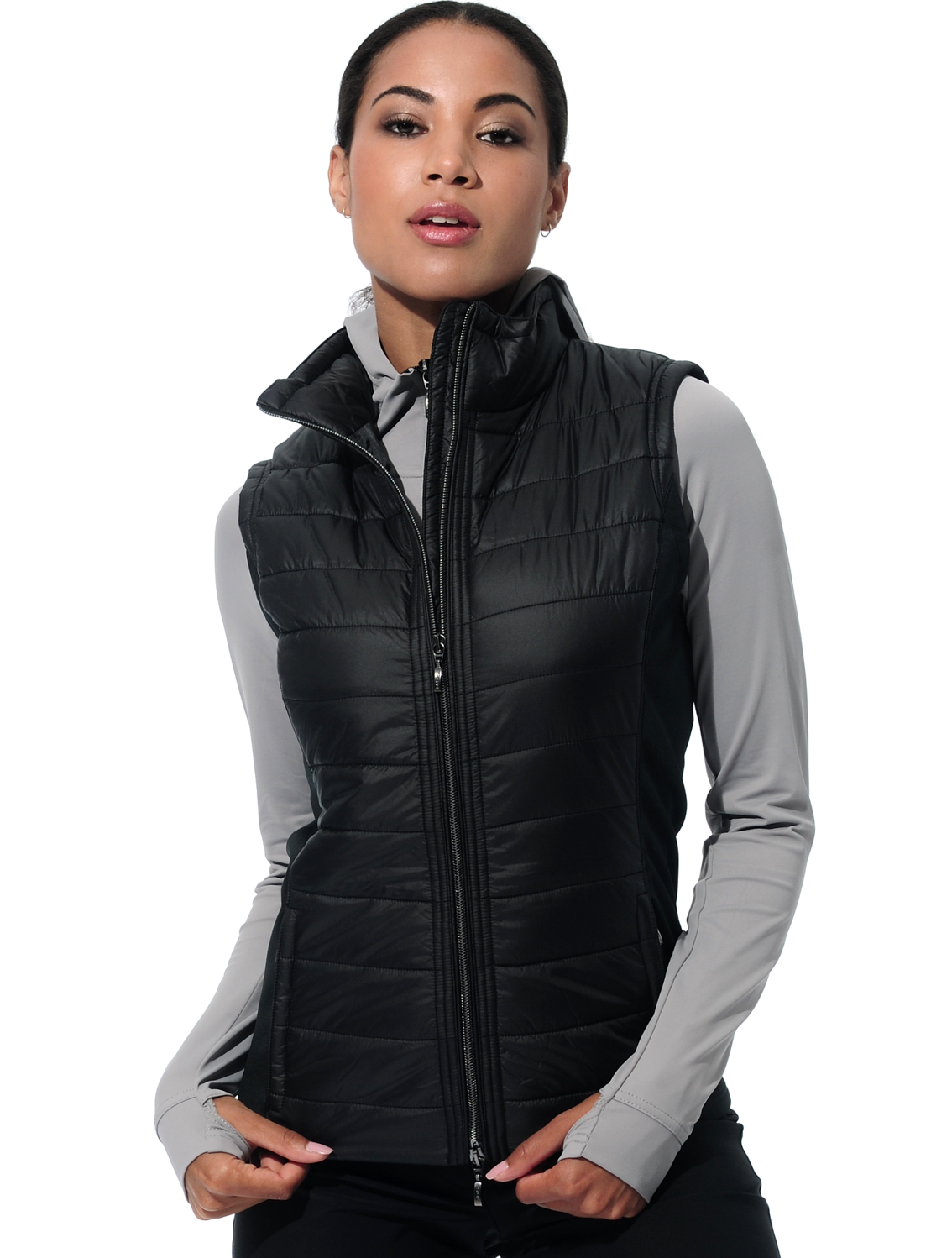 quilted vest black 