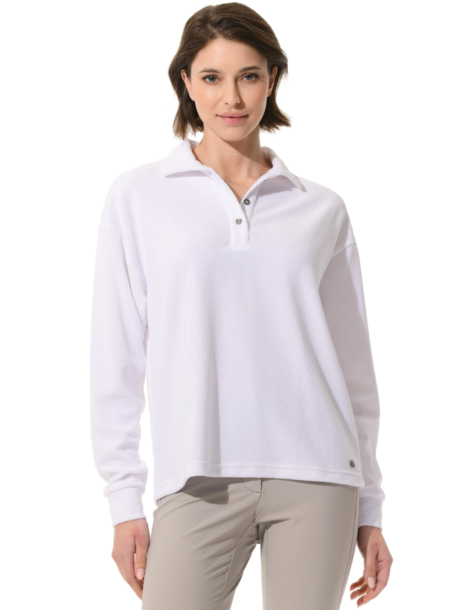 Terry Poloshirt white