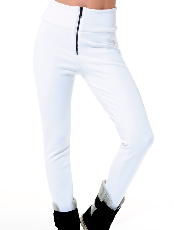 4way stretch in-boot ski pants white 