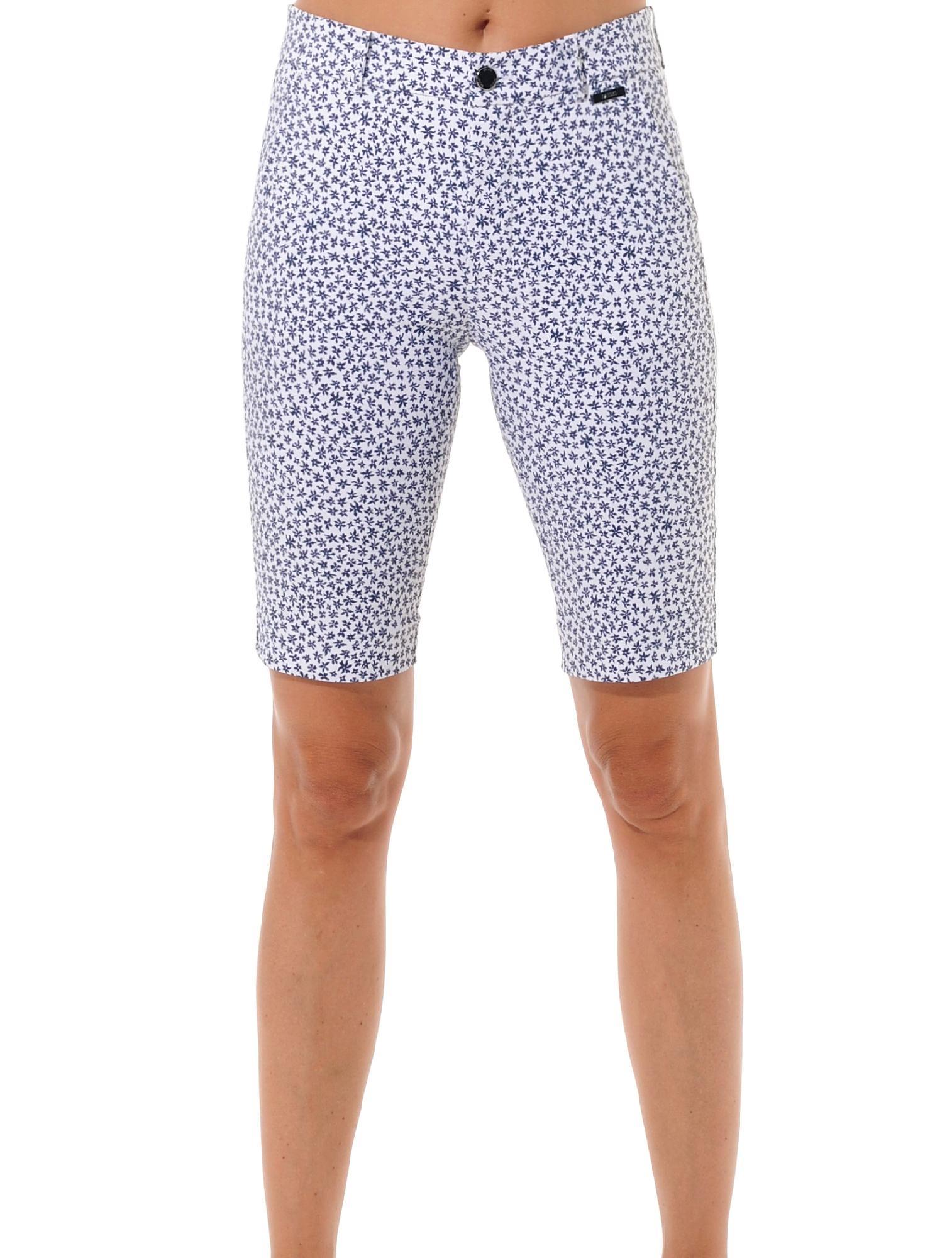 Floral Print Golf Bermuda navy