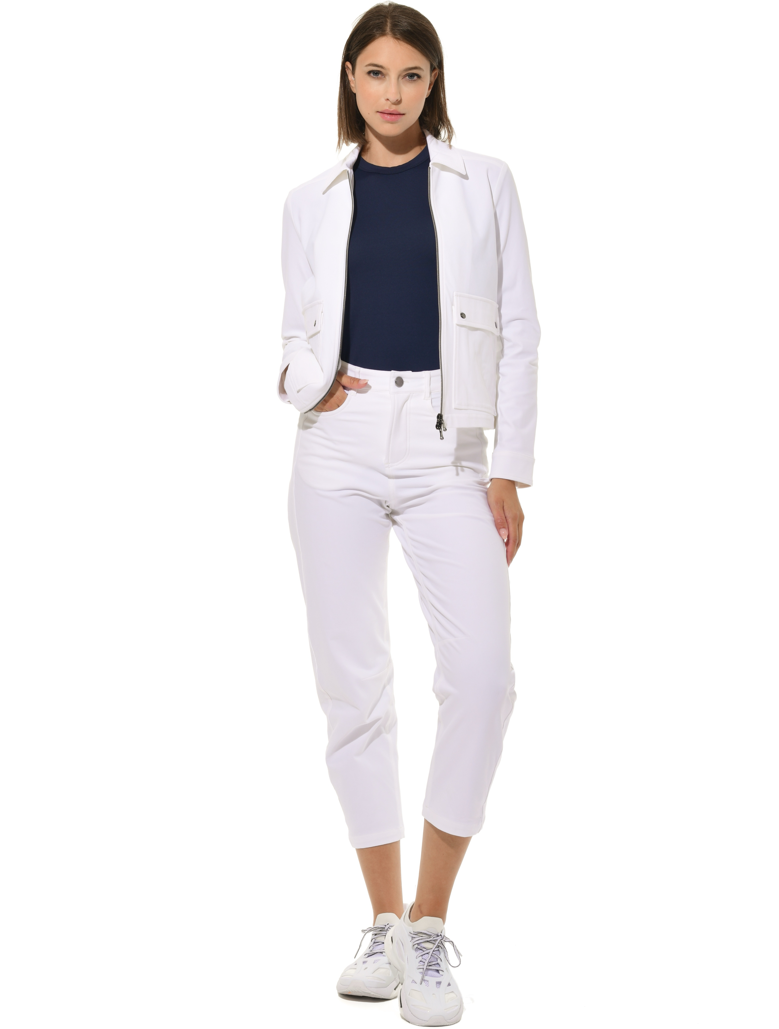 Bi-Stretch Gabardine jacket white