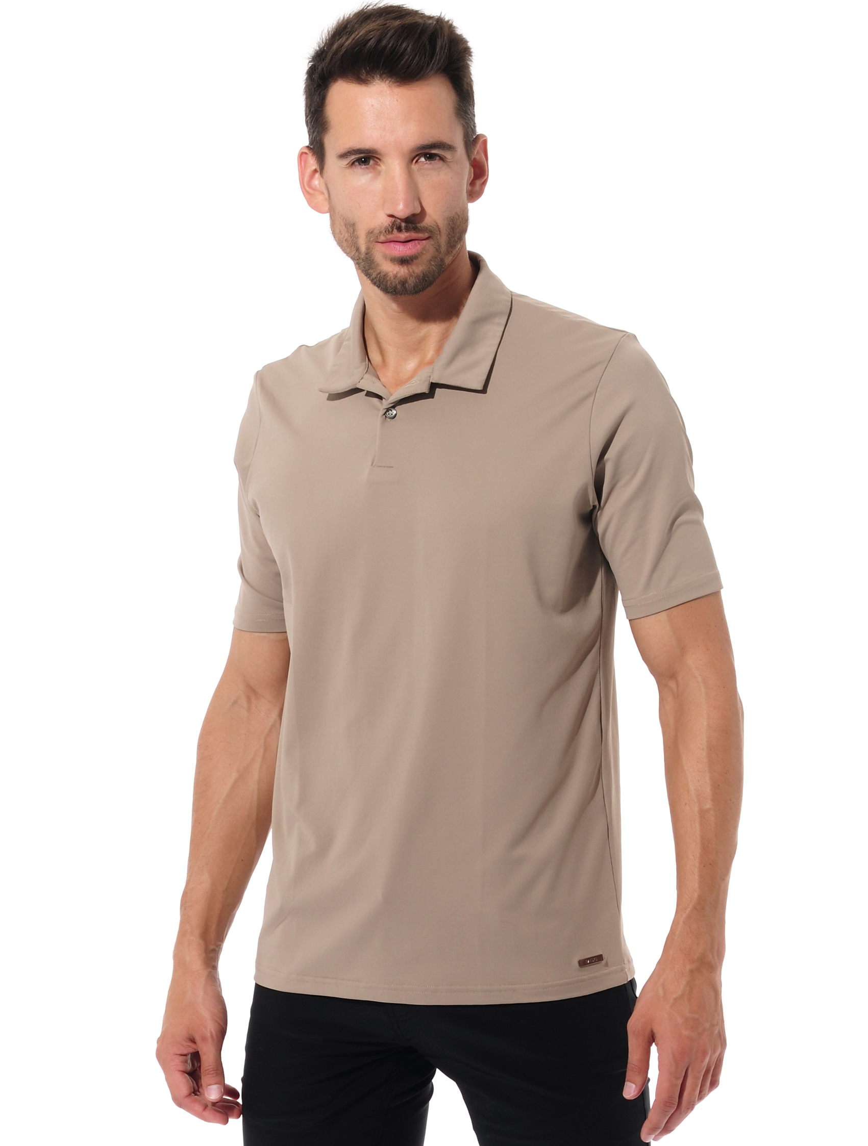 golf polo shirt taupe 