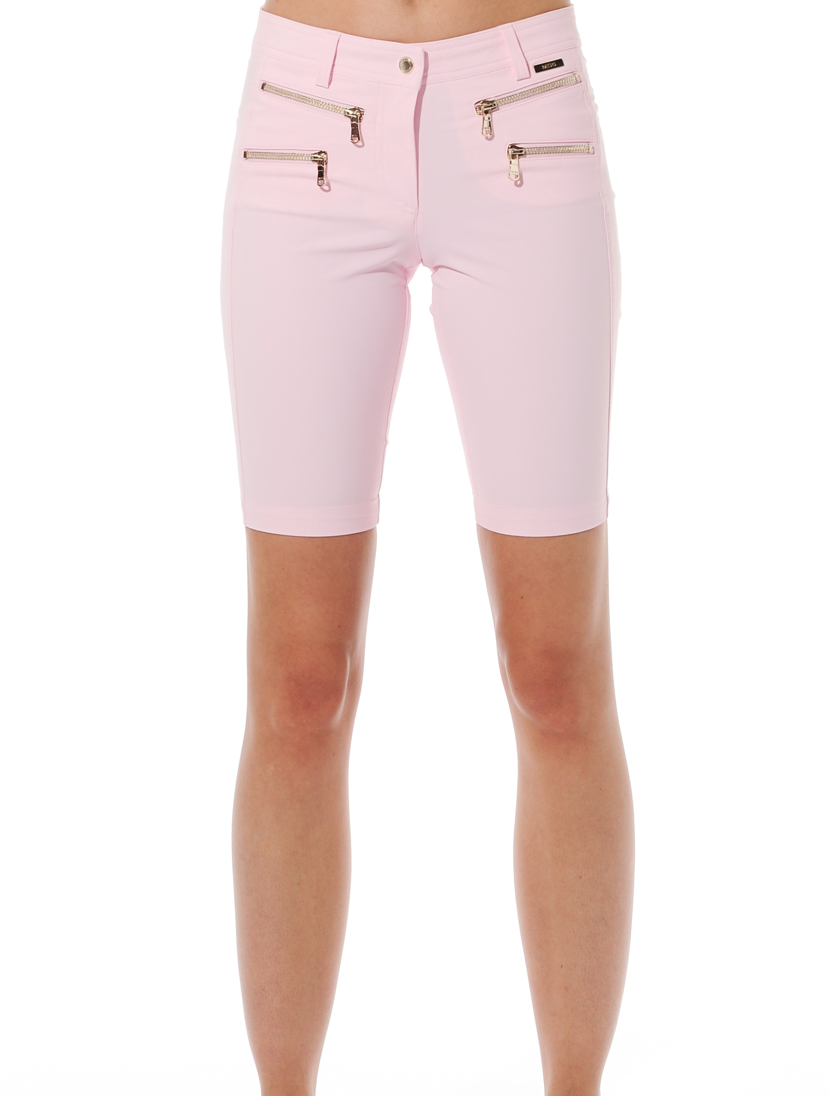 4way stretch double zip shorts macaron 