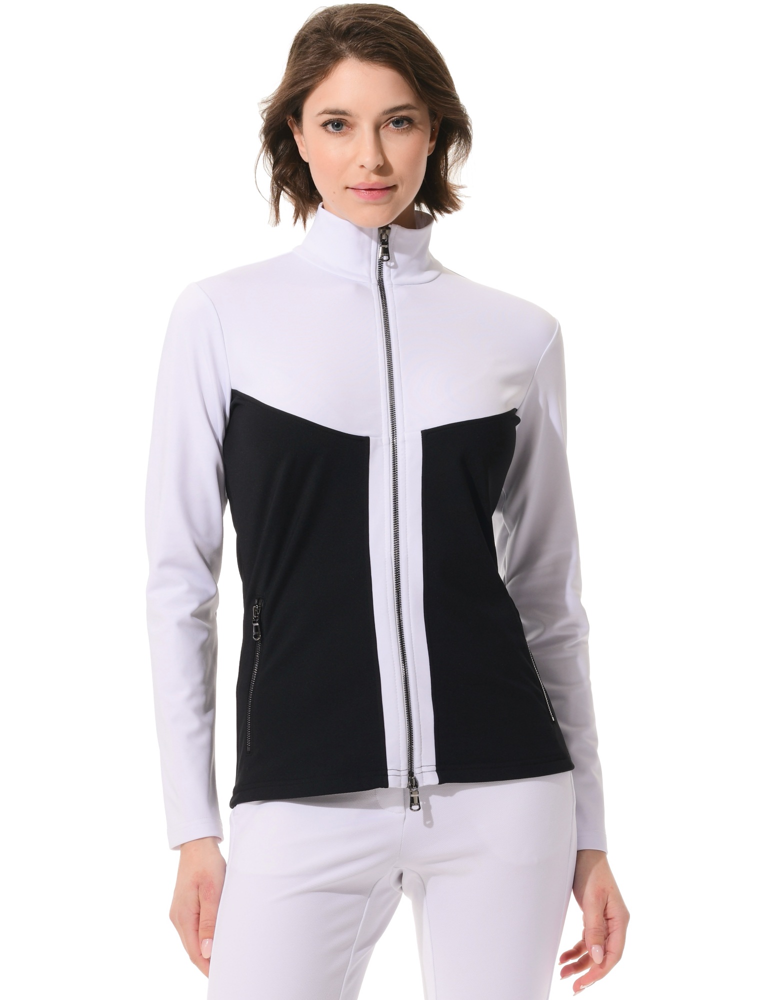 Softex full zip midlayer black/white