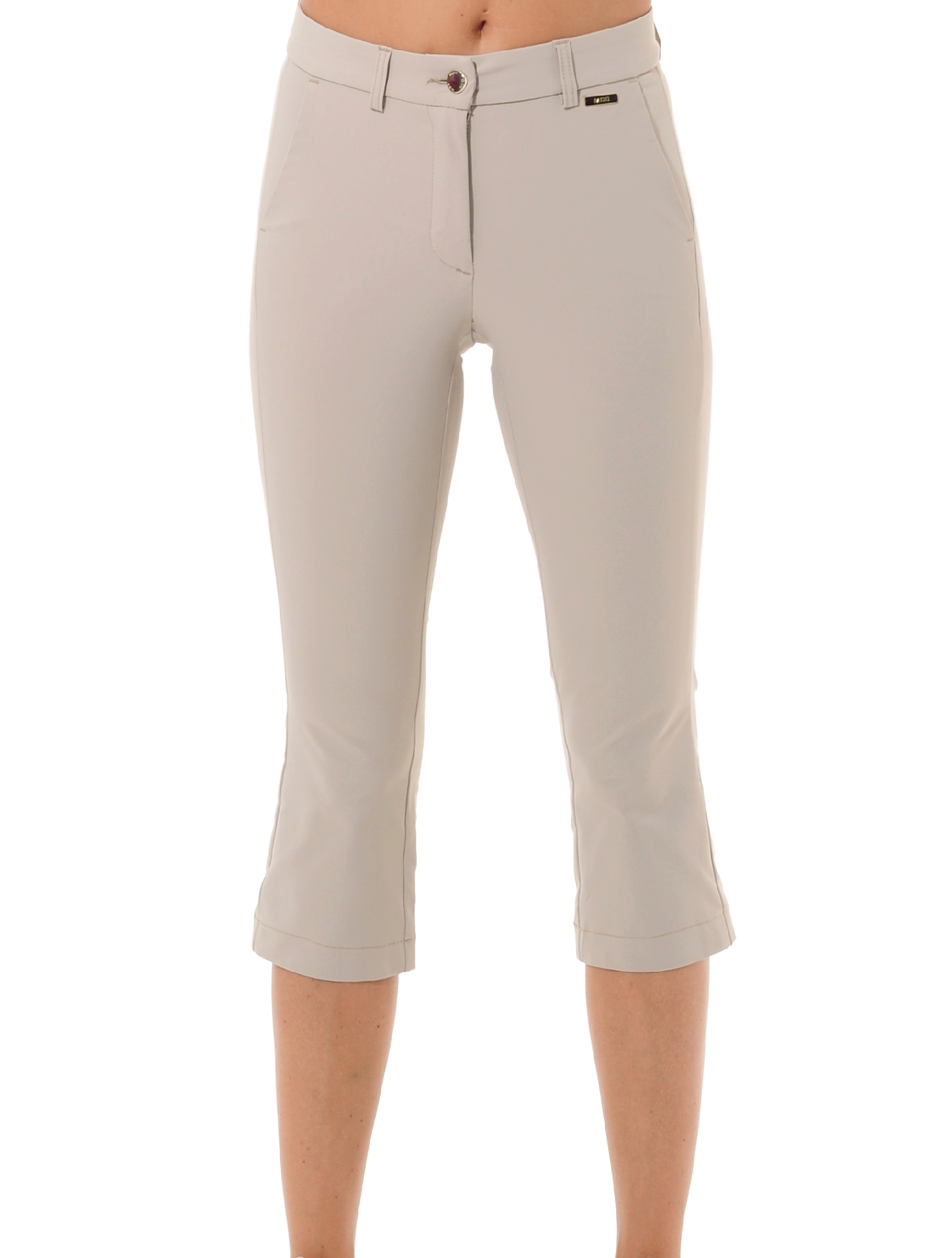 4way Stretch Capri Chinos light taupe