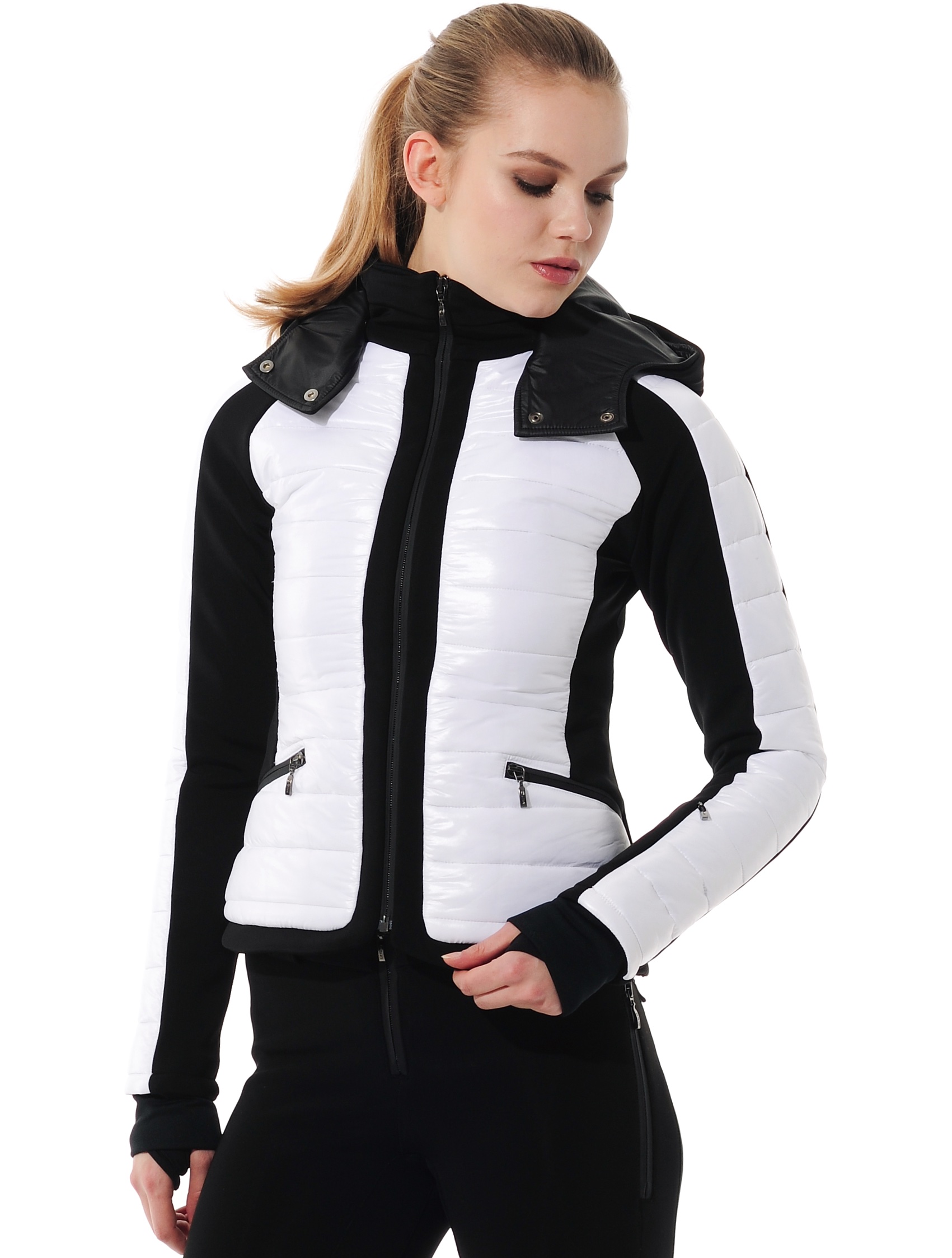 ski jacket white/black 
