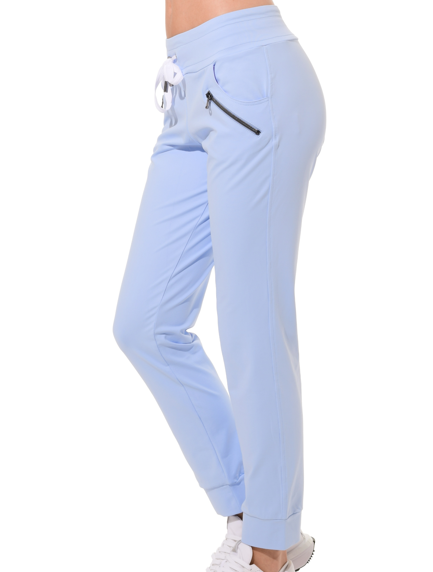 Jersey travel pants cornflower
