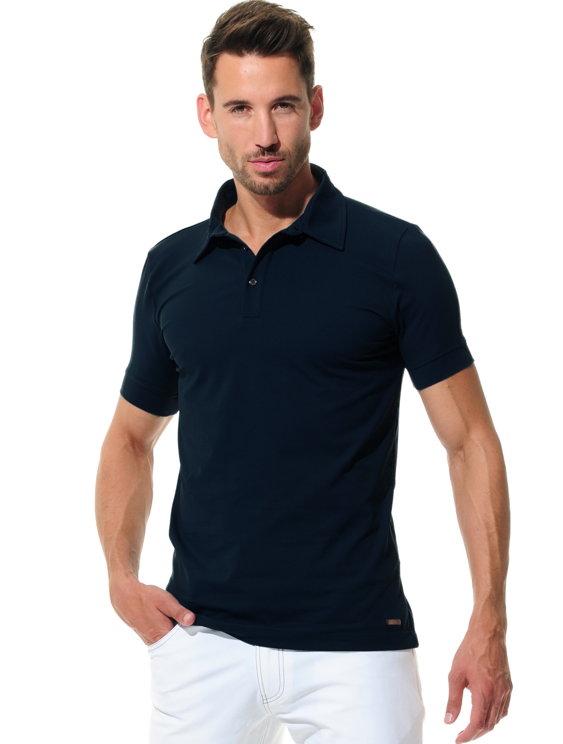 pique polo shirt night blue 