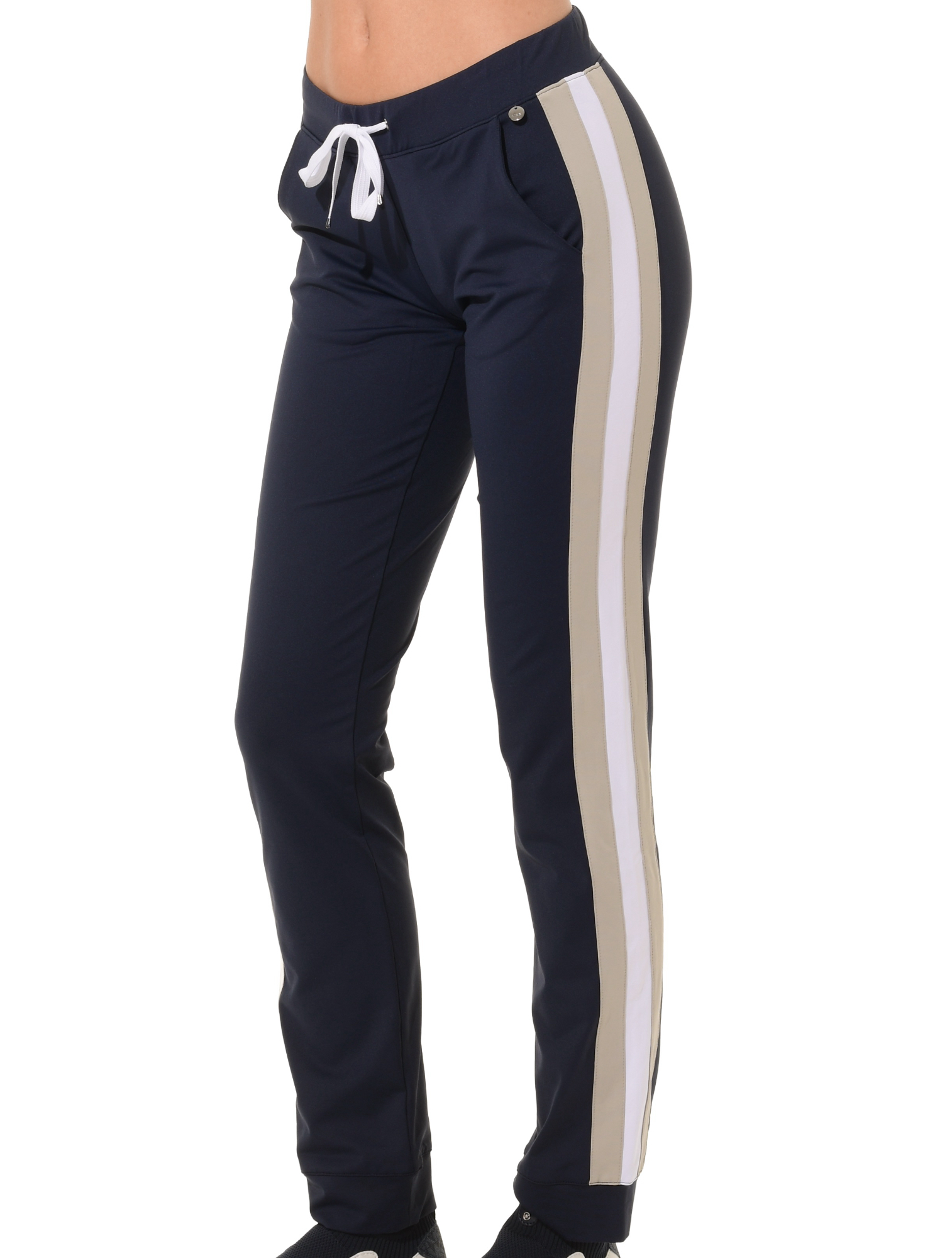 Jersey Track Pants navy/sage grey/white