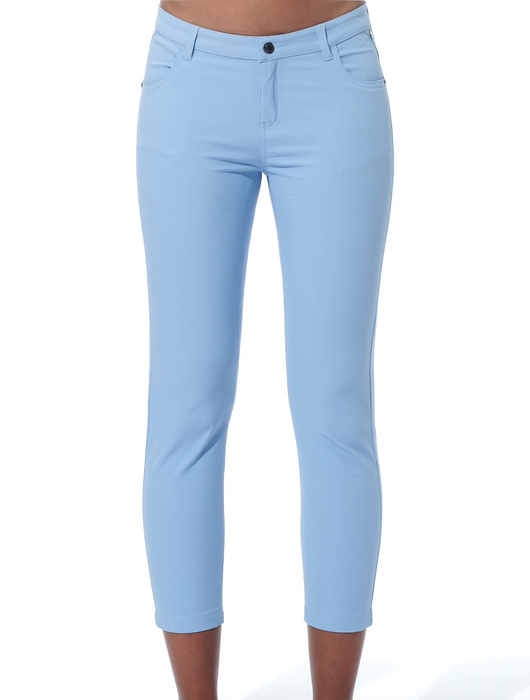 4way Stretch Cropped 5pockets baby blue