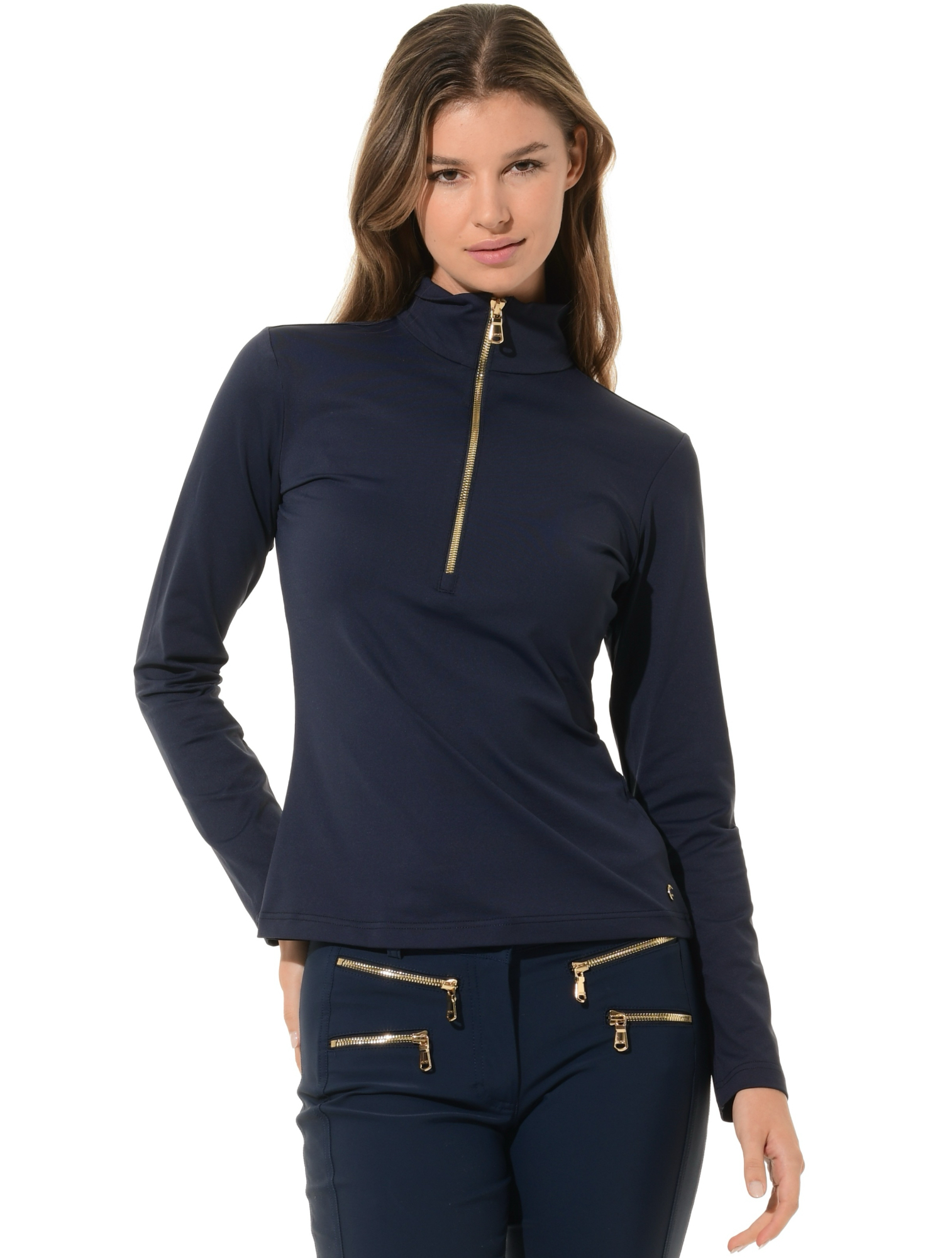 Jersey Zip Longsleeve navy