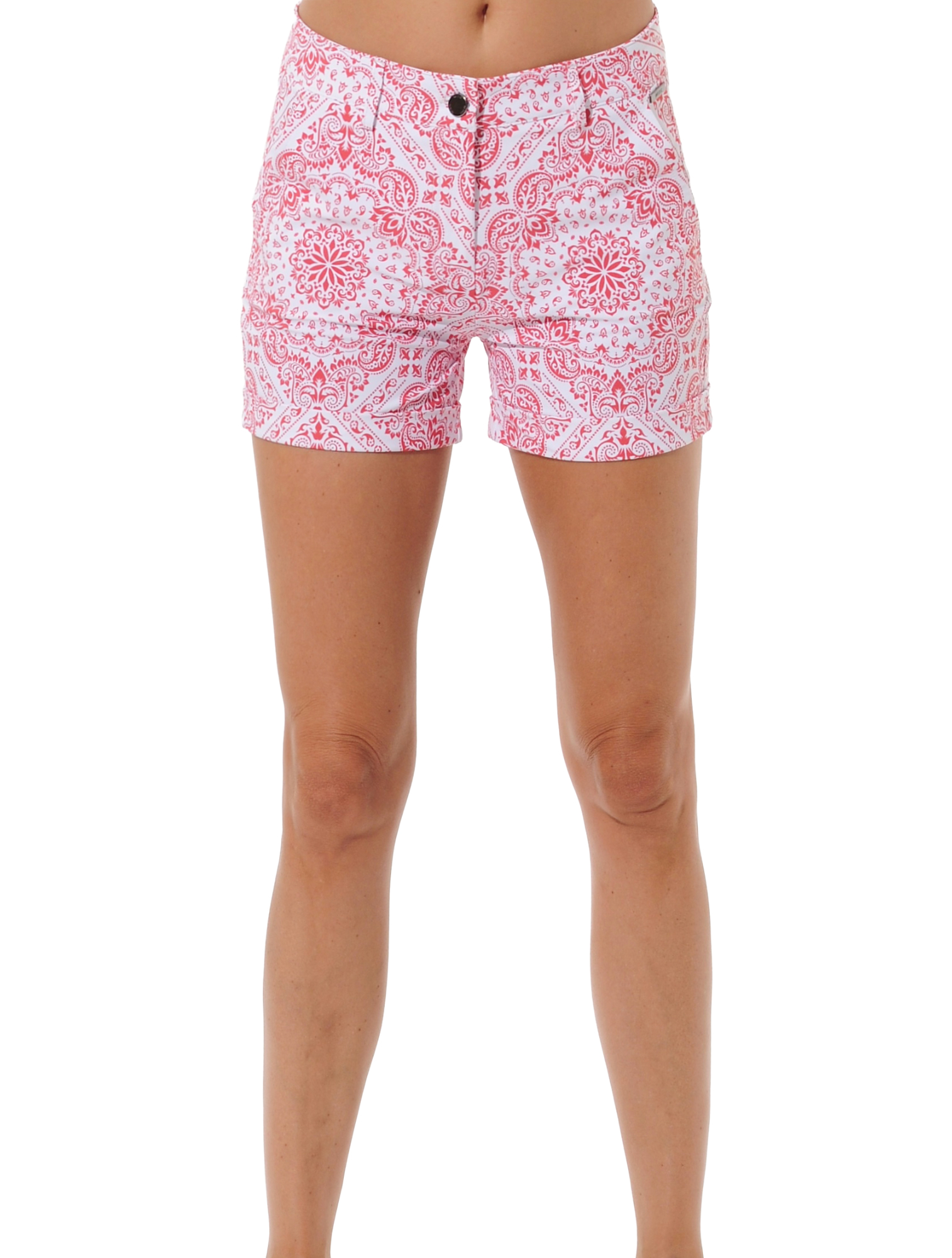 Bandana Print Shorts red