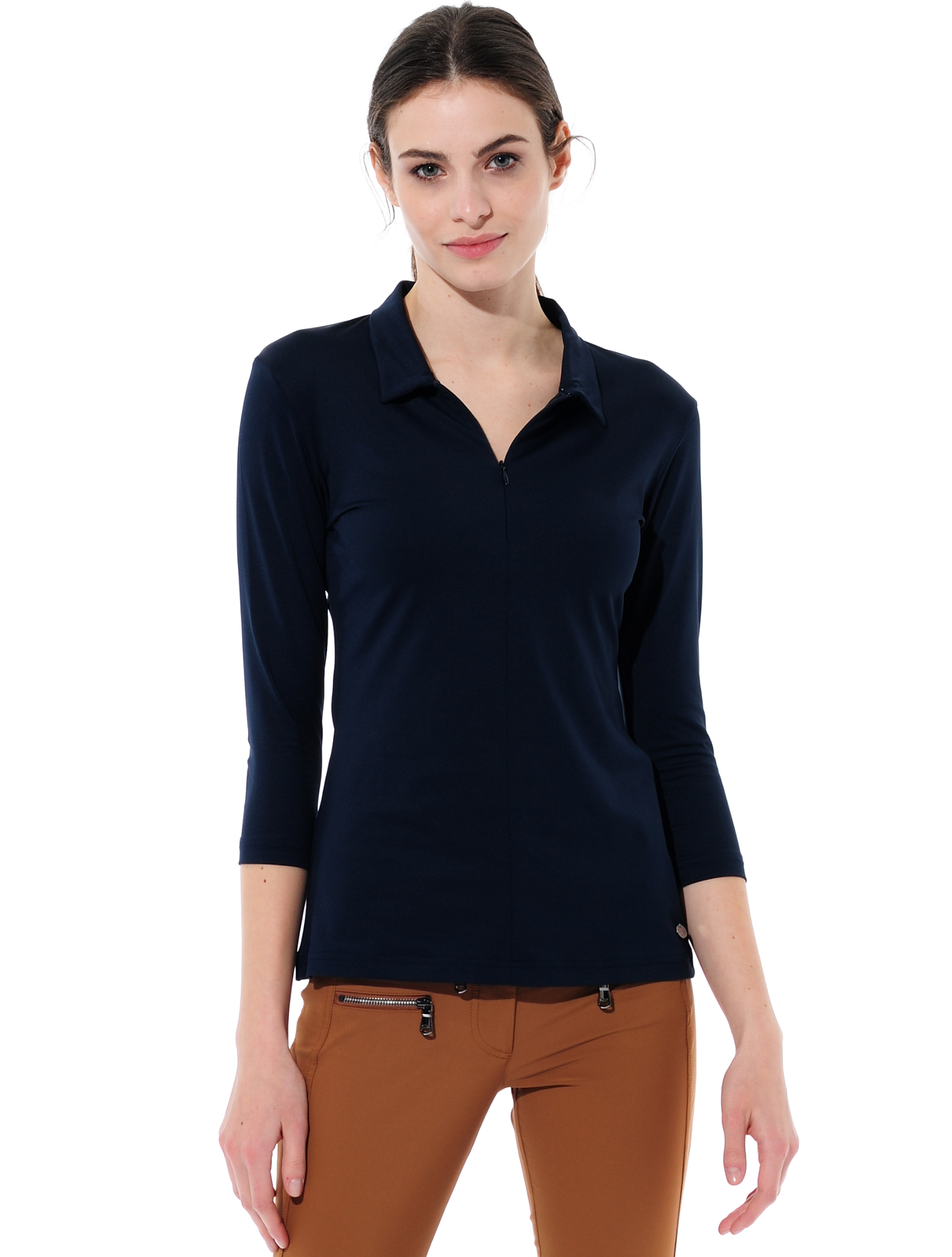 Meryl Zip Polo night blue