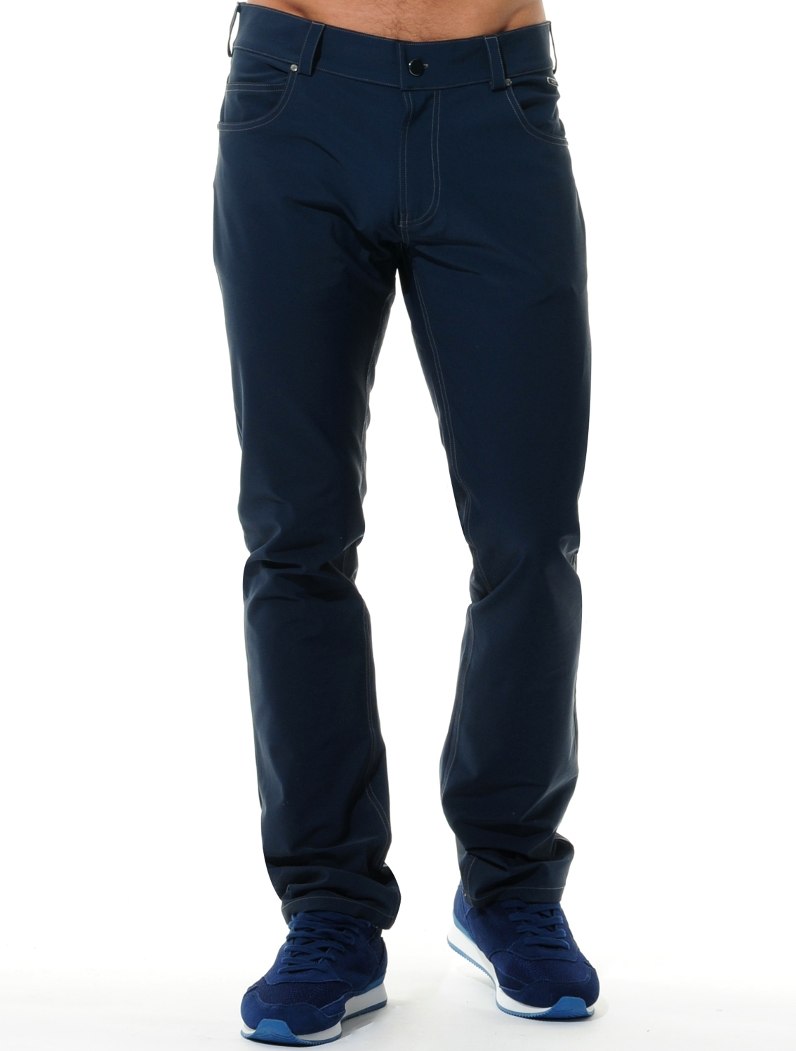 4way stretch 5pocket pants navy 