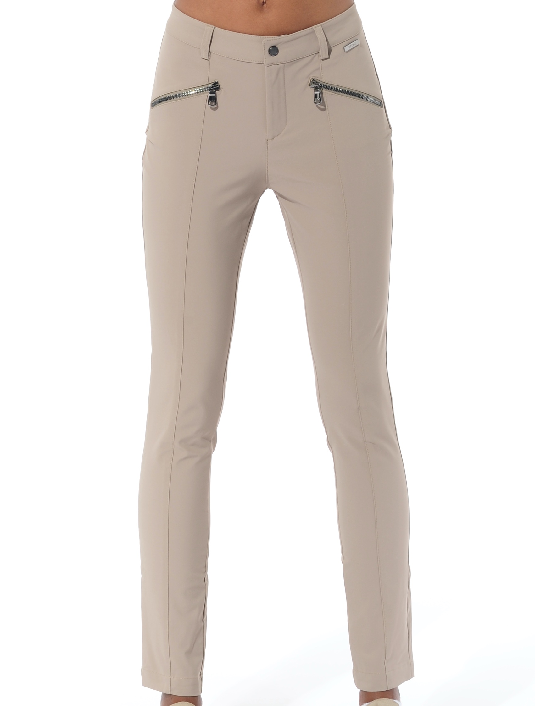 4way stretch curvy pants taupe 