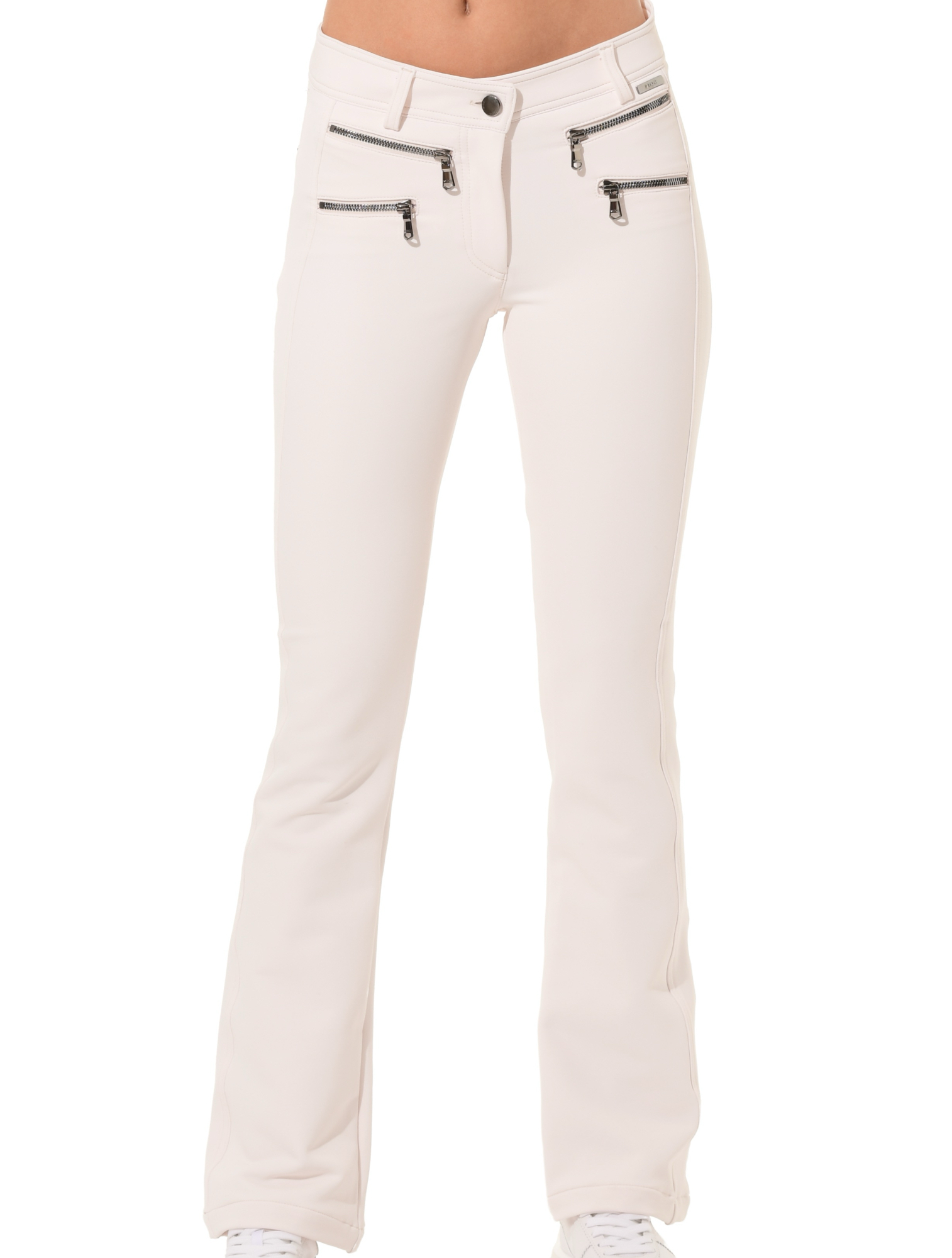 Shape Stretch Double Zip Flared Thermo Pants nude