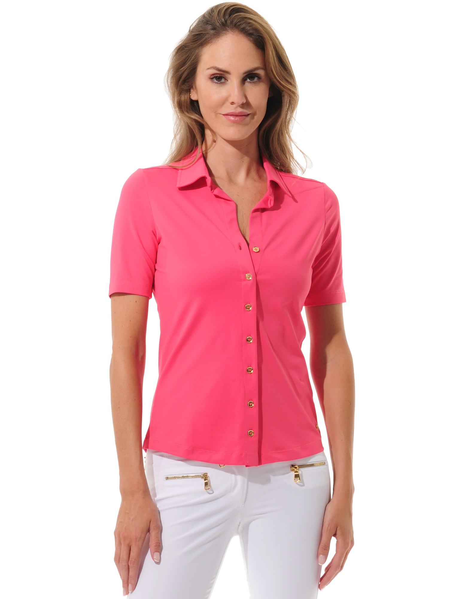 Jersey Golf Poloshirt flamingo