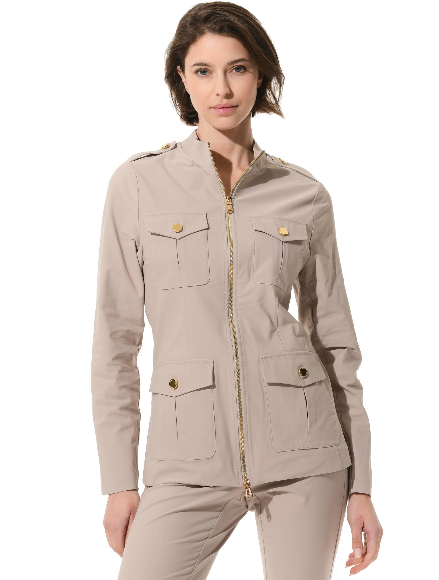 4way stretch jacket light taupe 