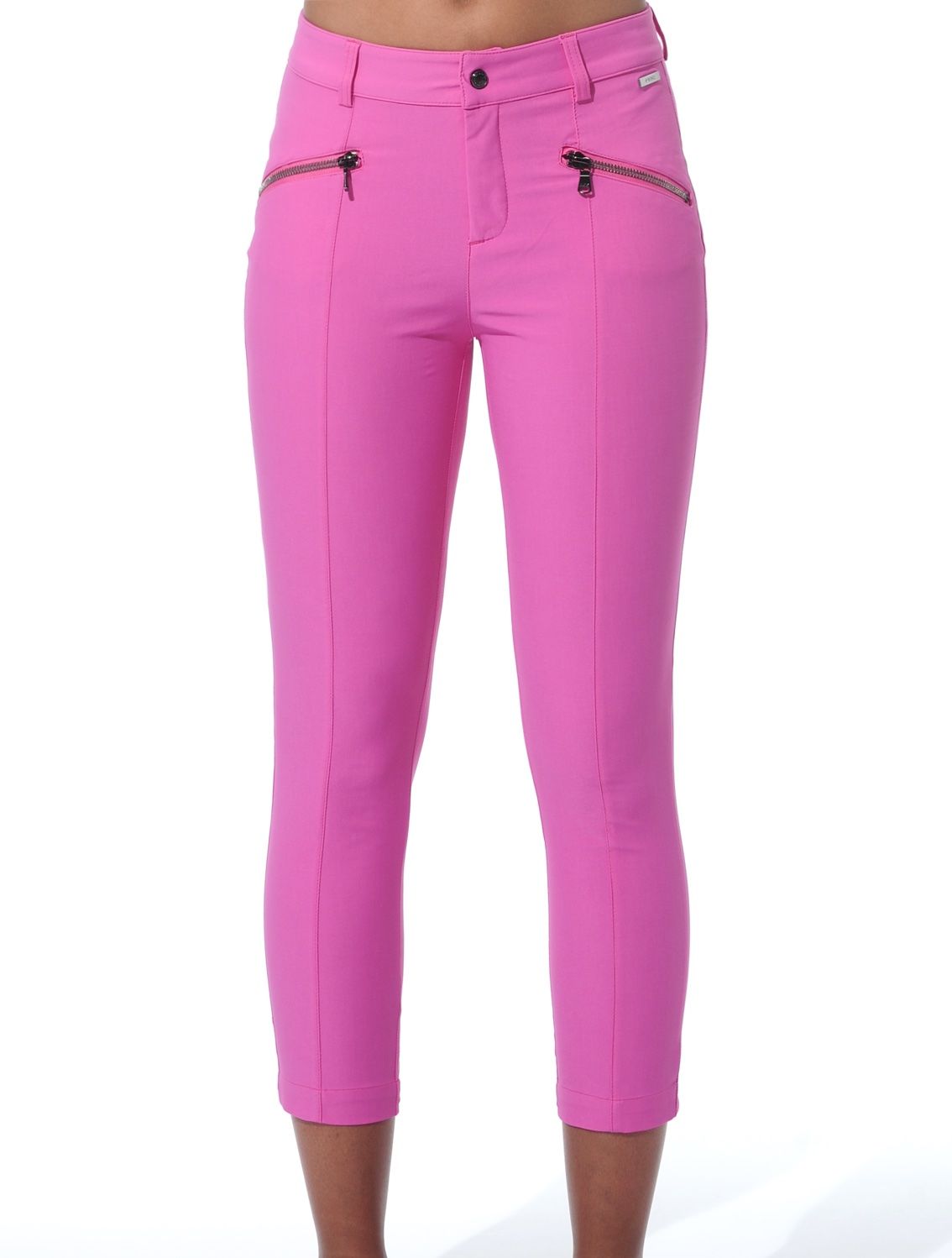 4way Stretch Curvy Cropped Pants fuchsia