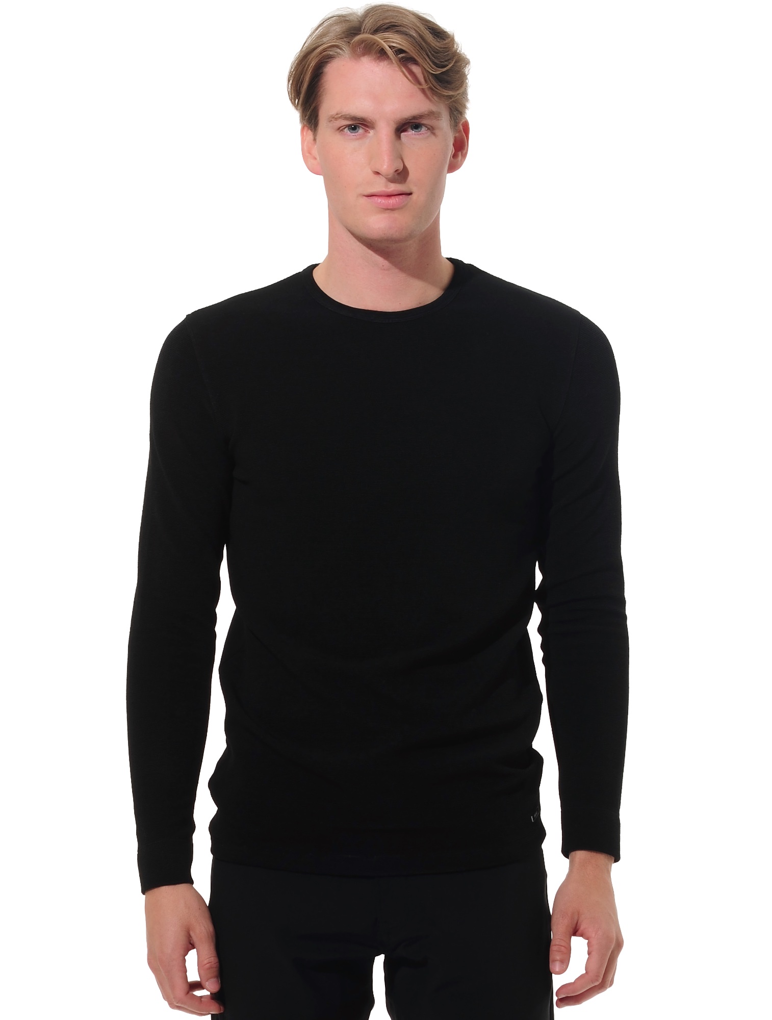 Towelling longsleeve black 