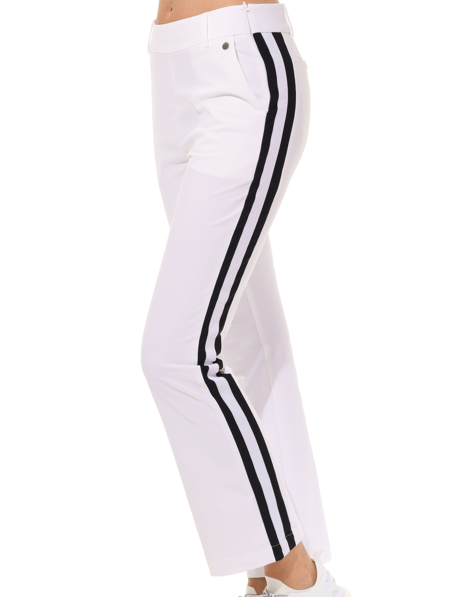 4way Stretch Golf Pants white/black