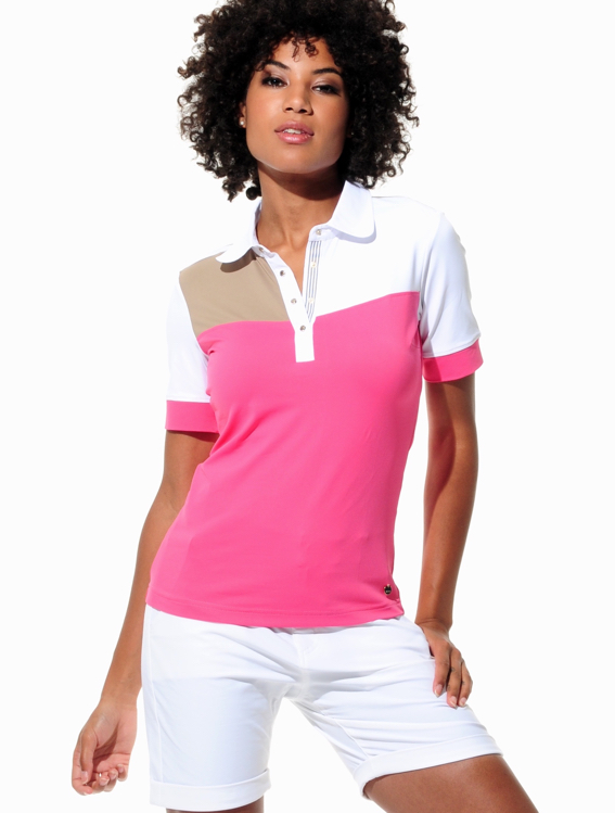 Meryl polo shirt flamingo/chestnut 