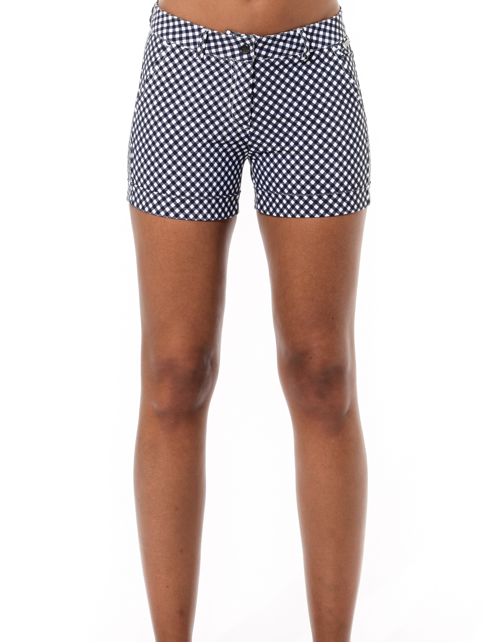 Vichy Print Shorts black/white