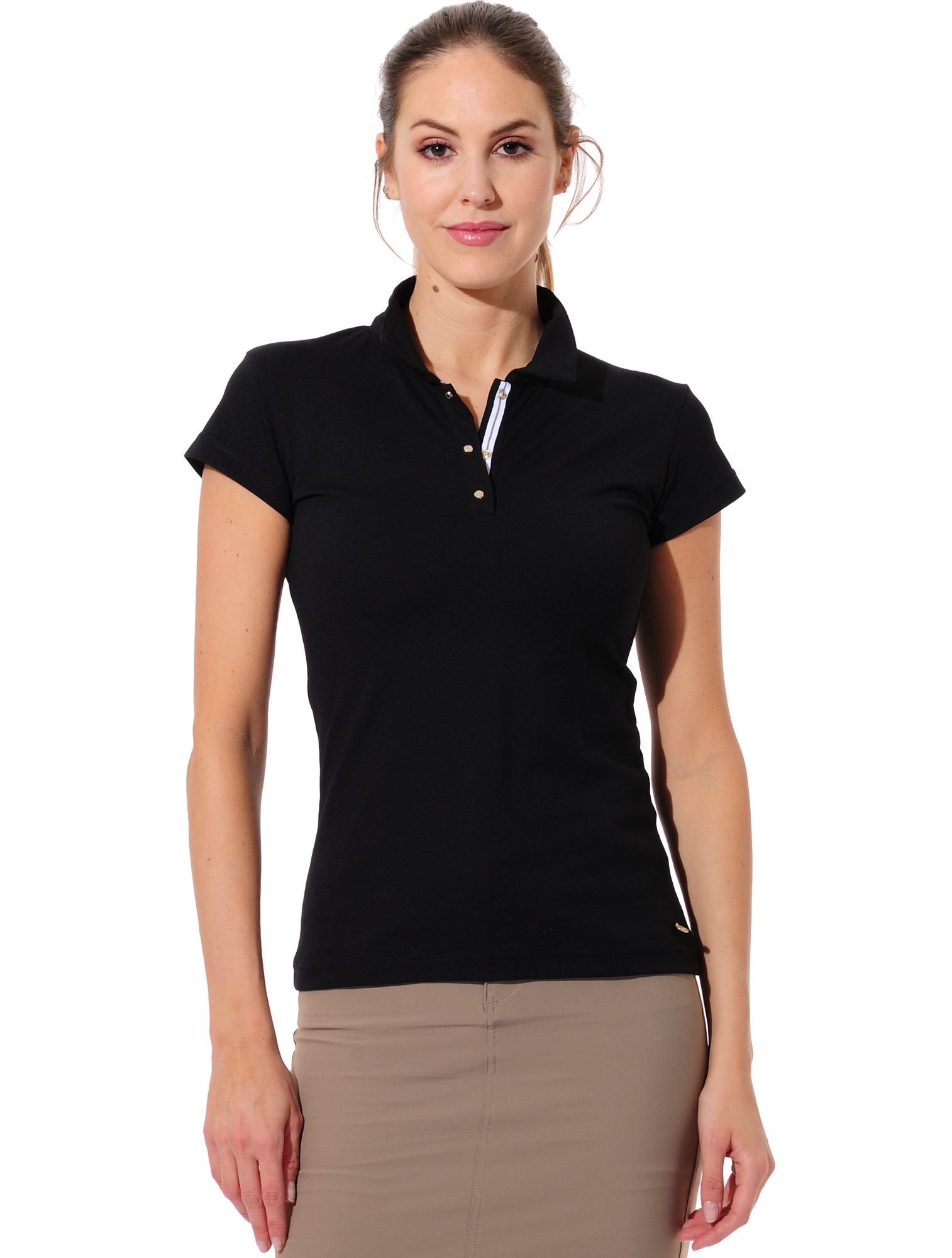 pique golf polo shirt black 