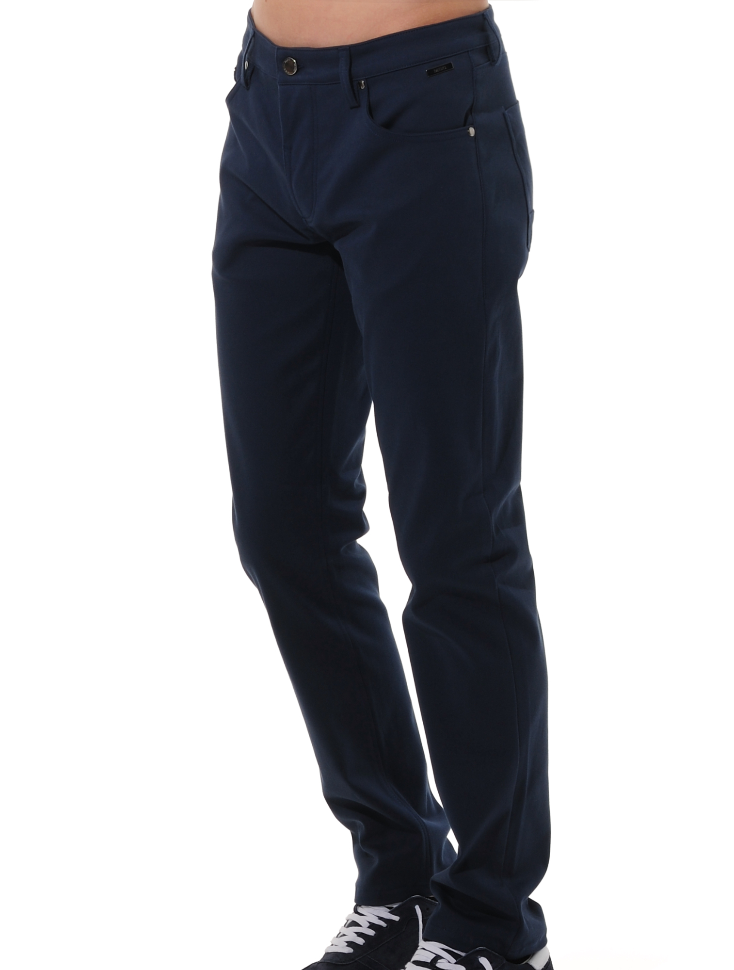 Denim stretch slightly tapered 5pockets navy