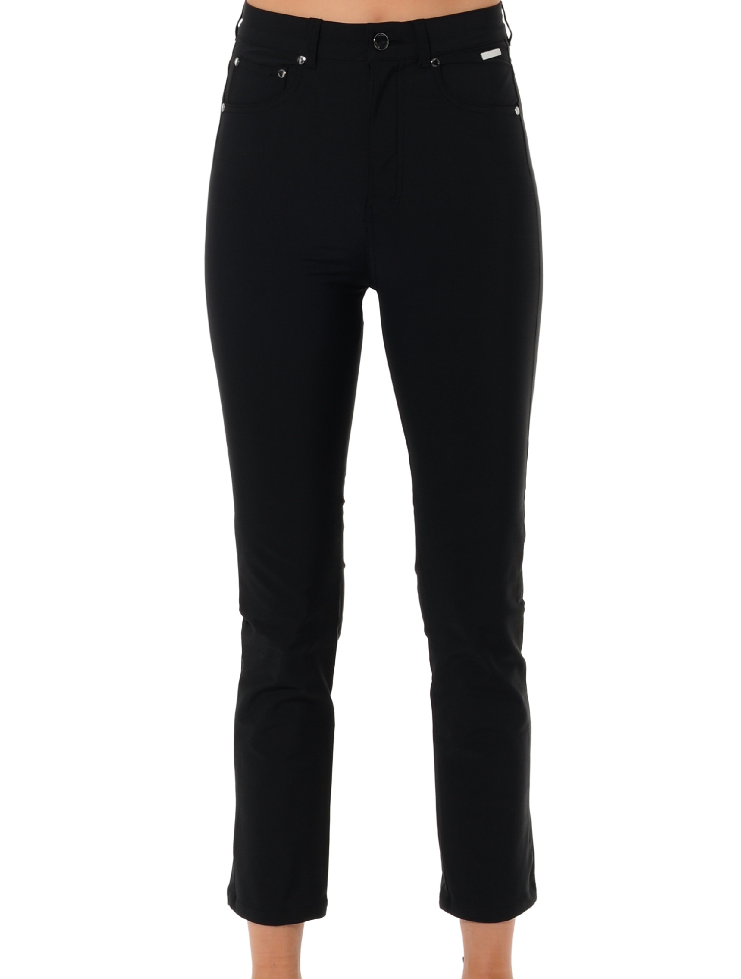 4way stretch high waist ankle pants black 