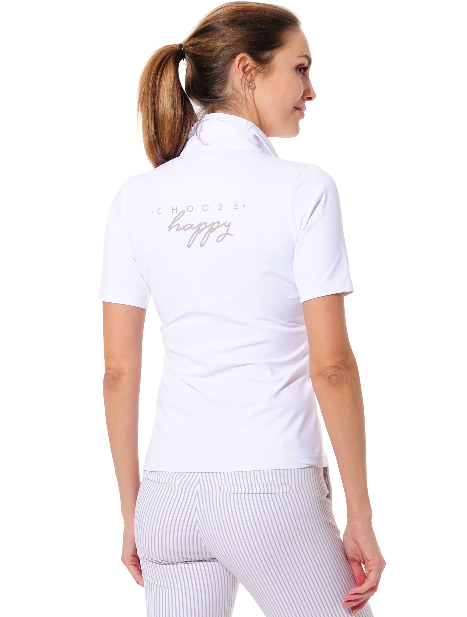 Jersey Golf Poloshirt white