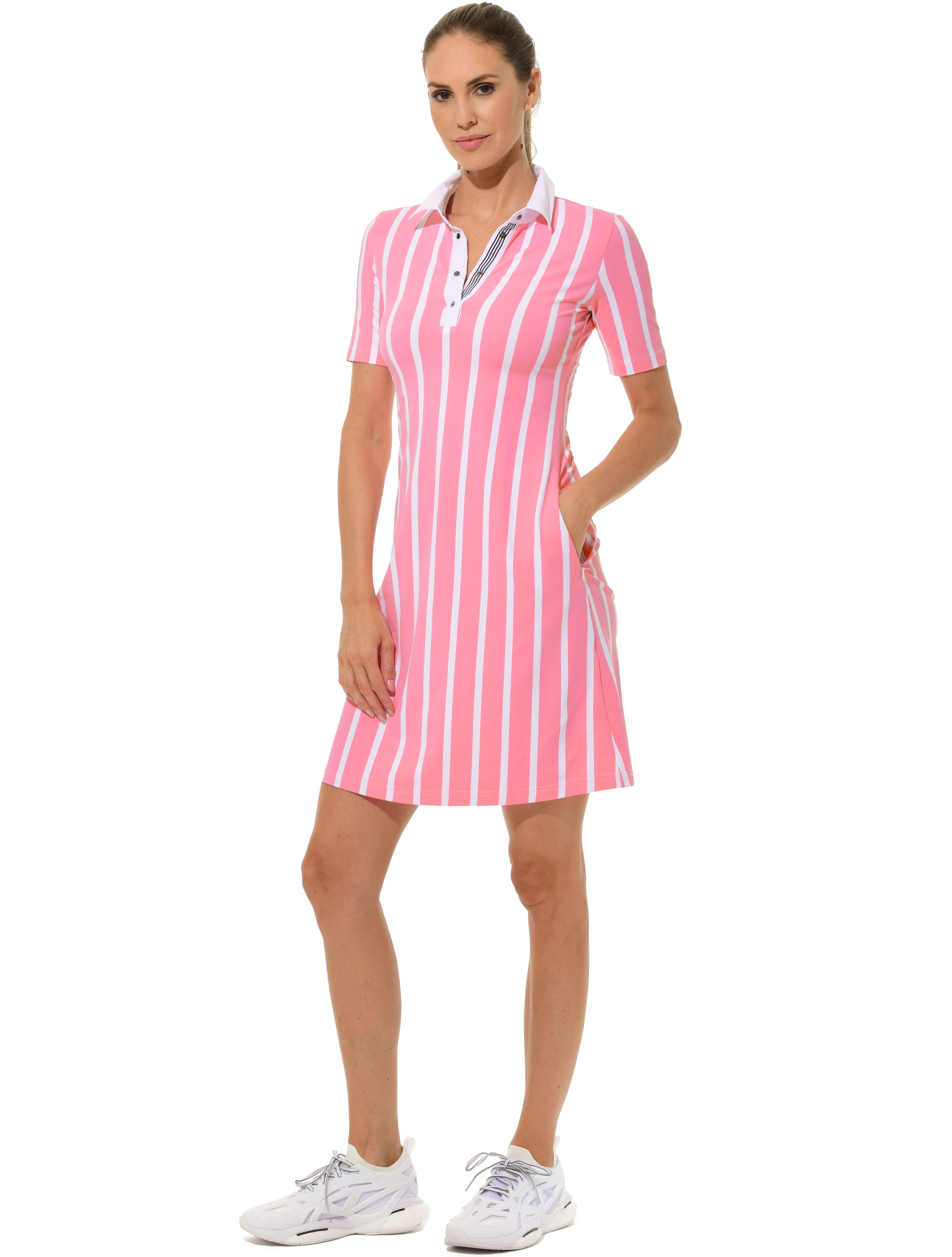 Cannes Print Polokleid rose