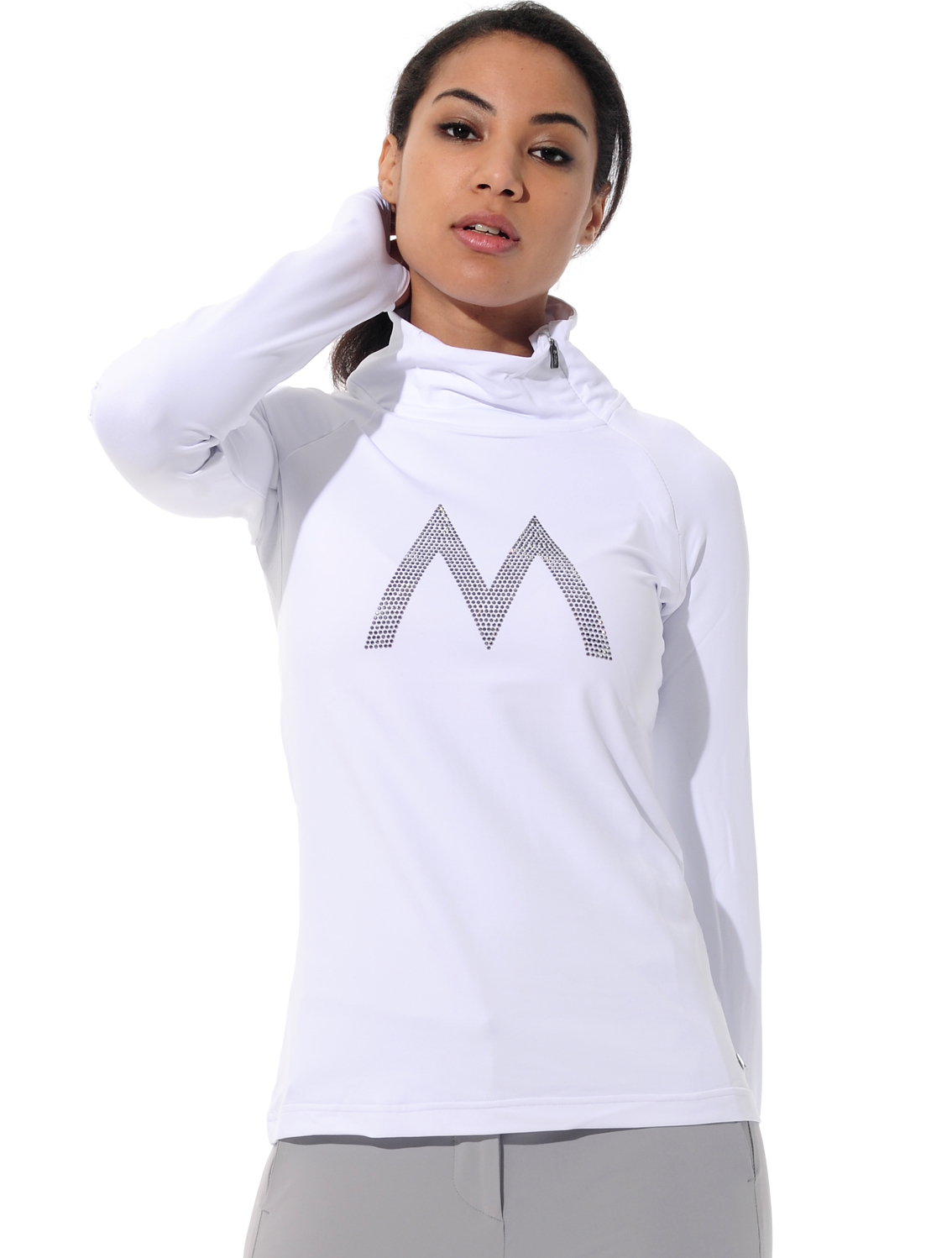 Meryl Zip Longsleeve white