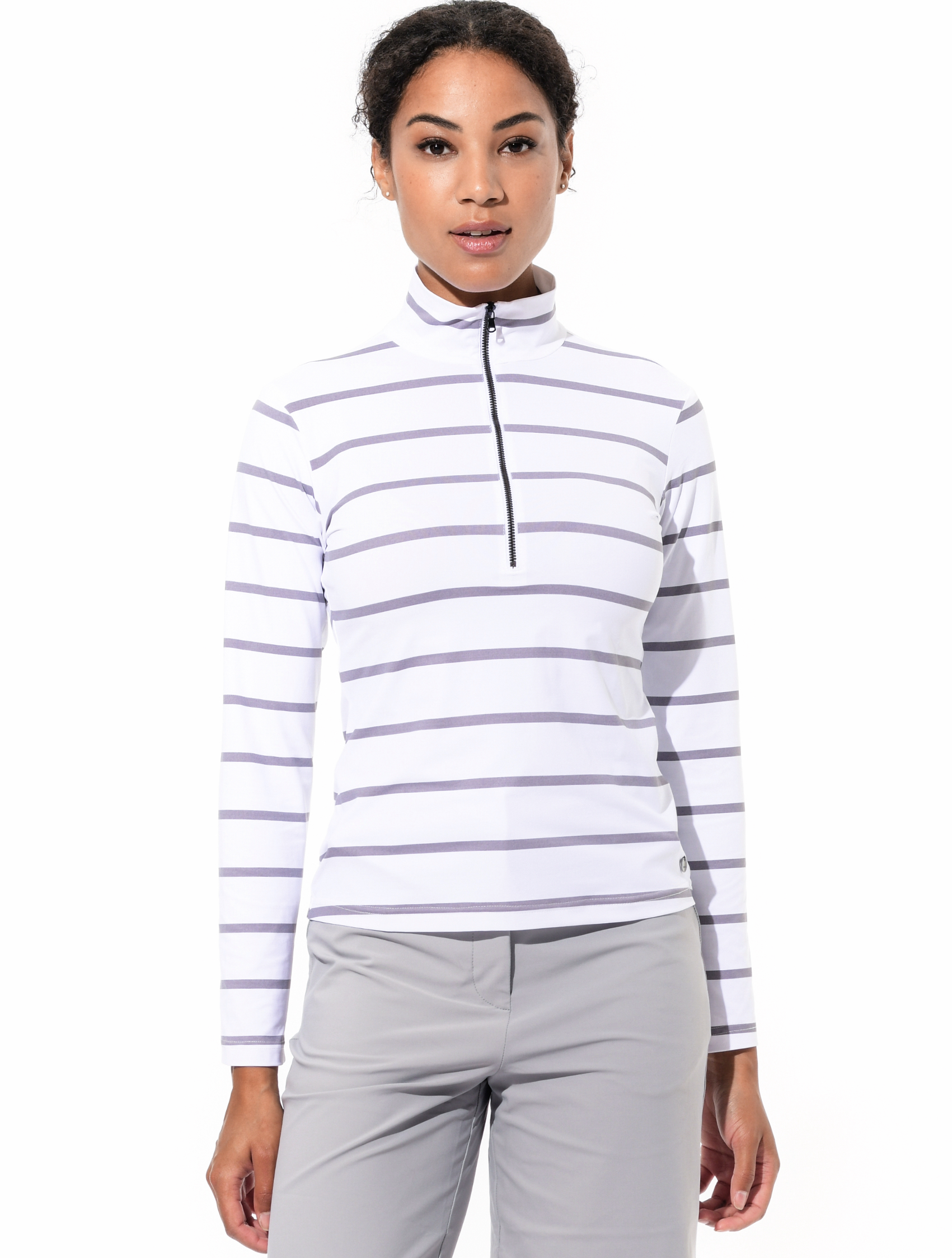 Sailor Print Zip Longsleeve grey