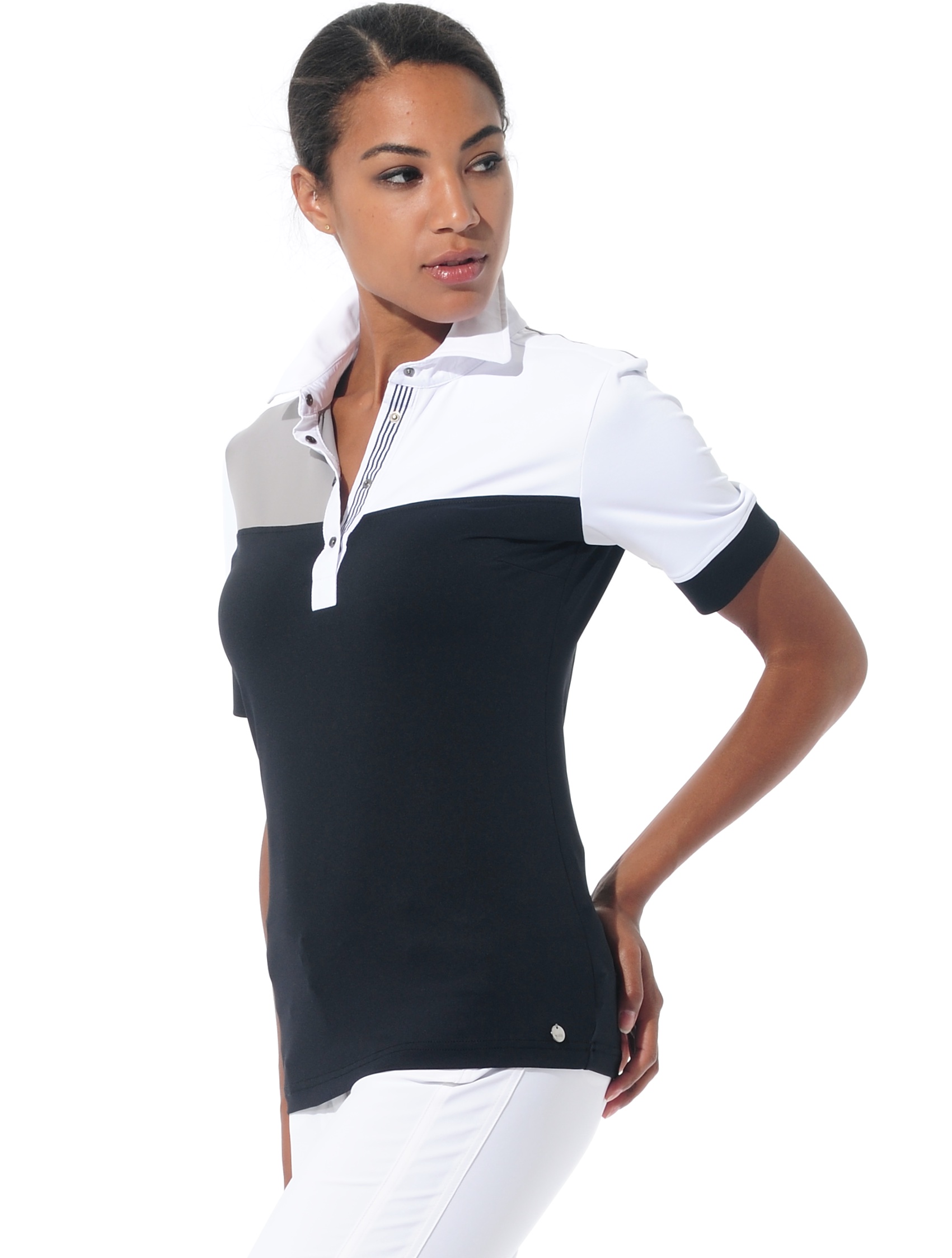 Meryl polo shirt black/grey 