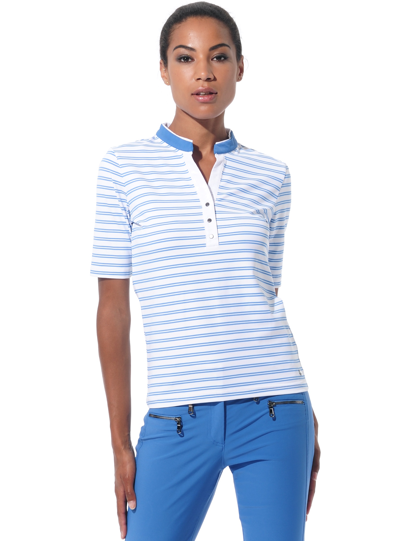 Maritime print polo shirt ibiza 