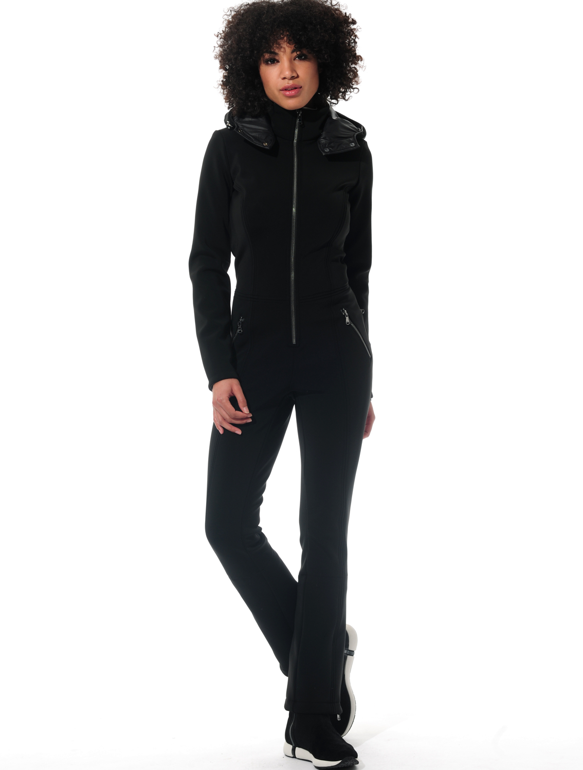 4way stretch Schoeller ski suit black 