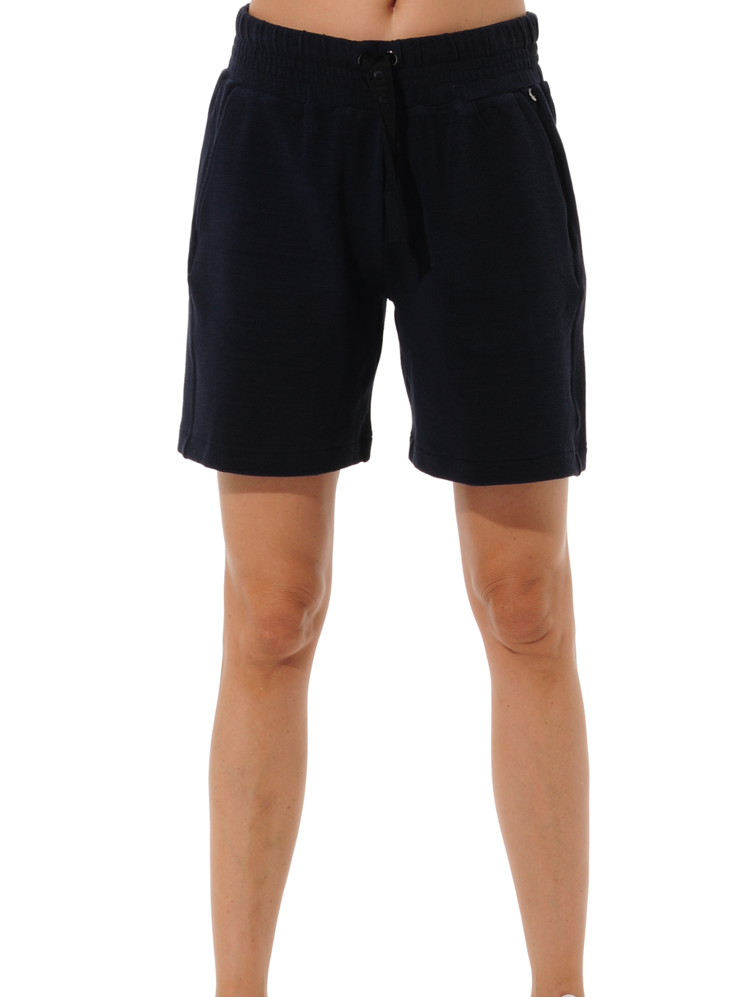 Towelling knit shorts night blue