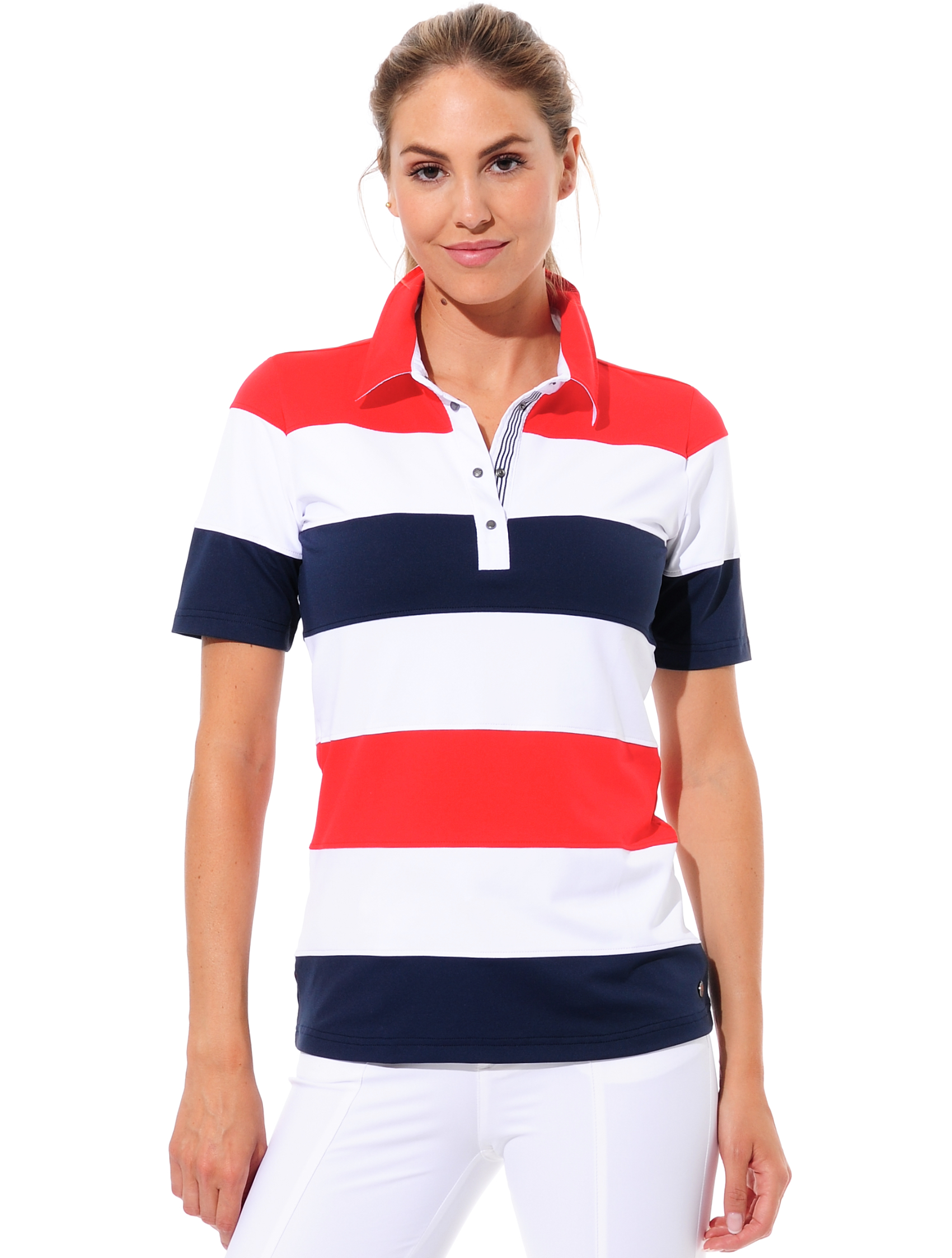 Meryl polo shirt red/navy 