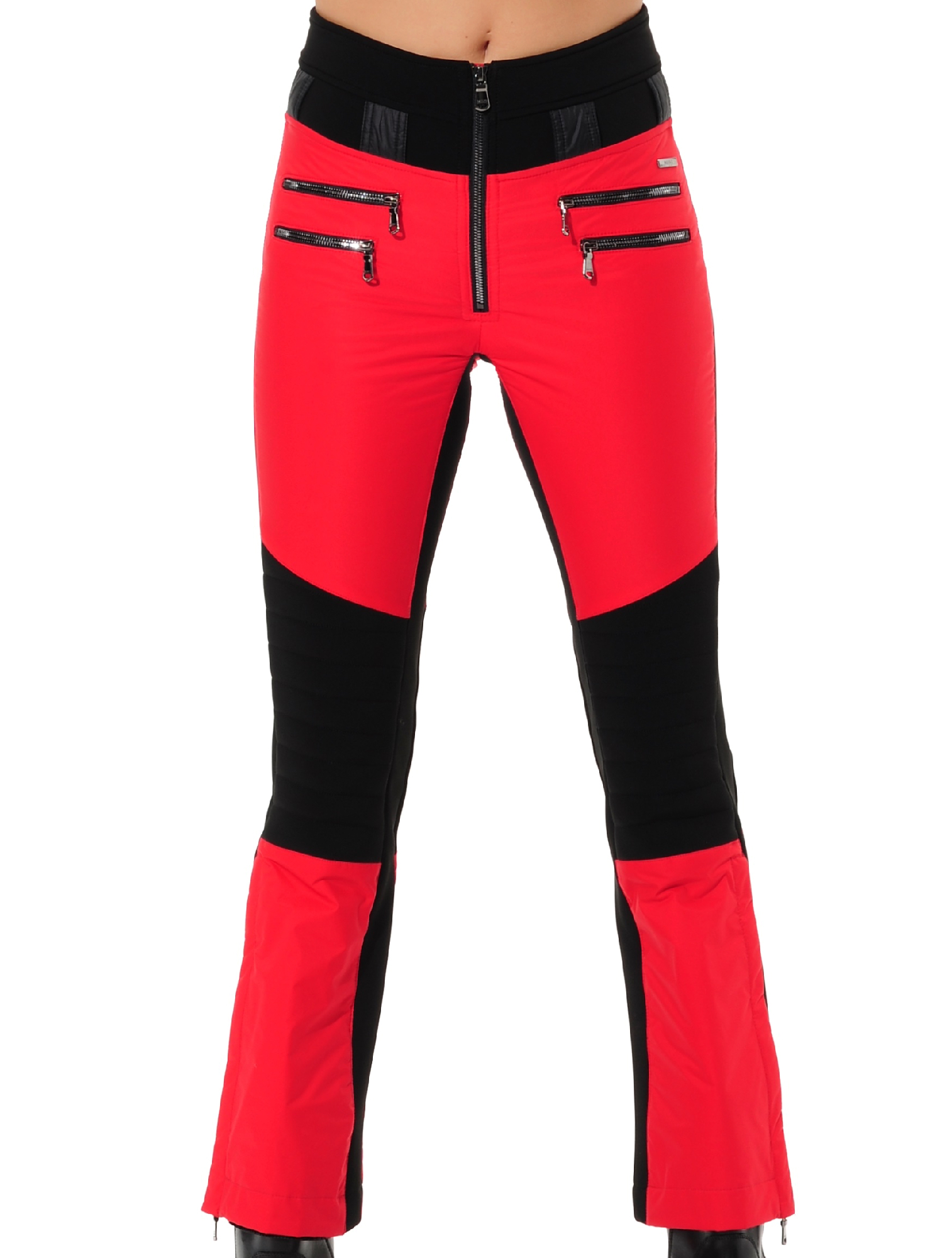 stretch ski pants red/black 