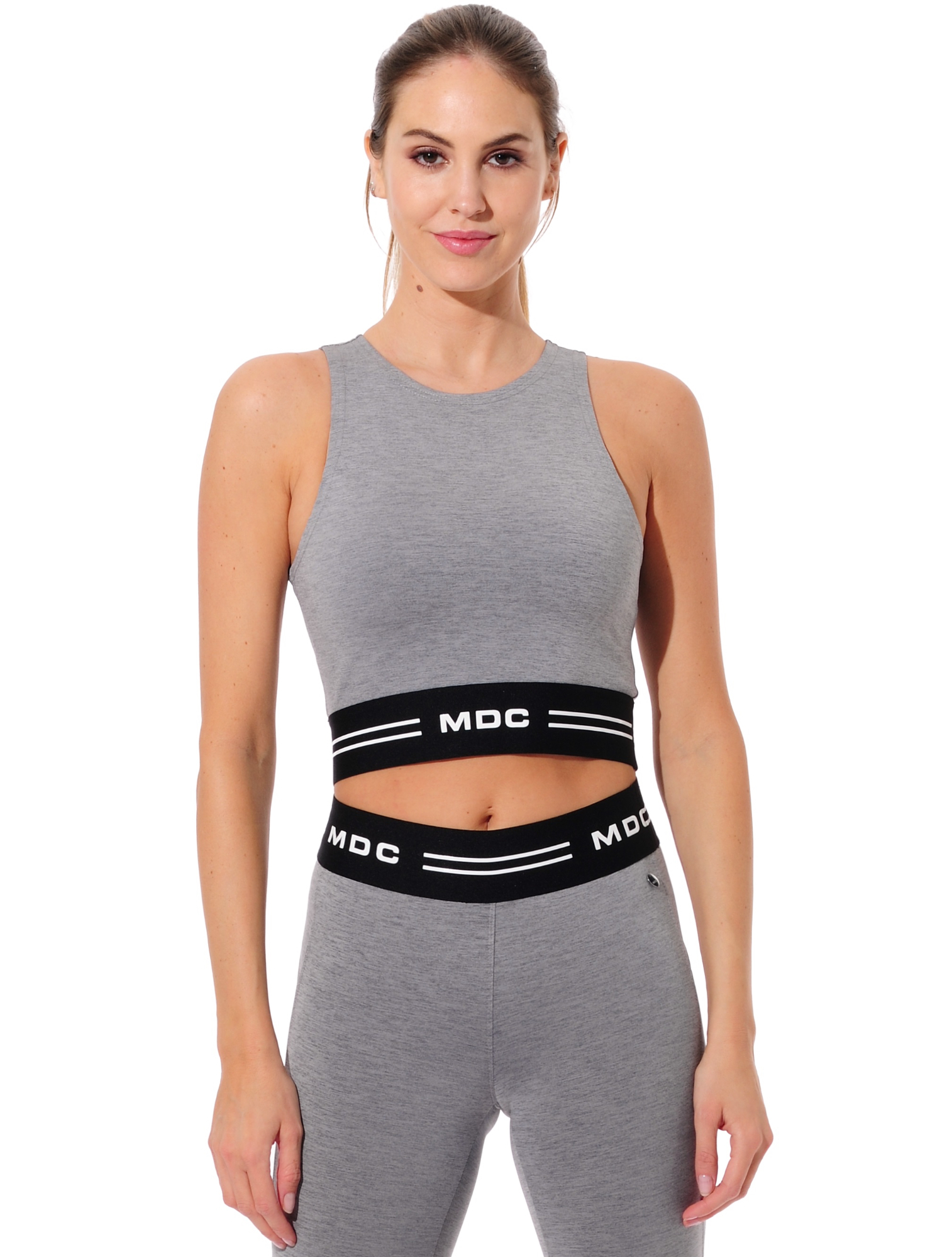 Shapewear crop top grey melange 