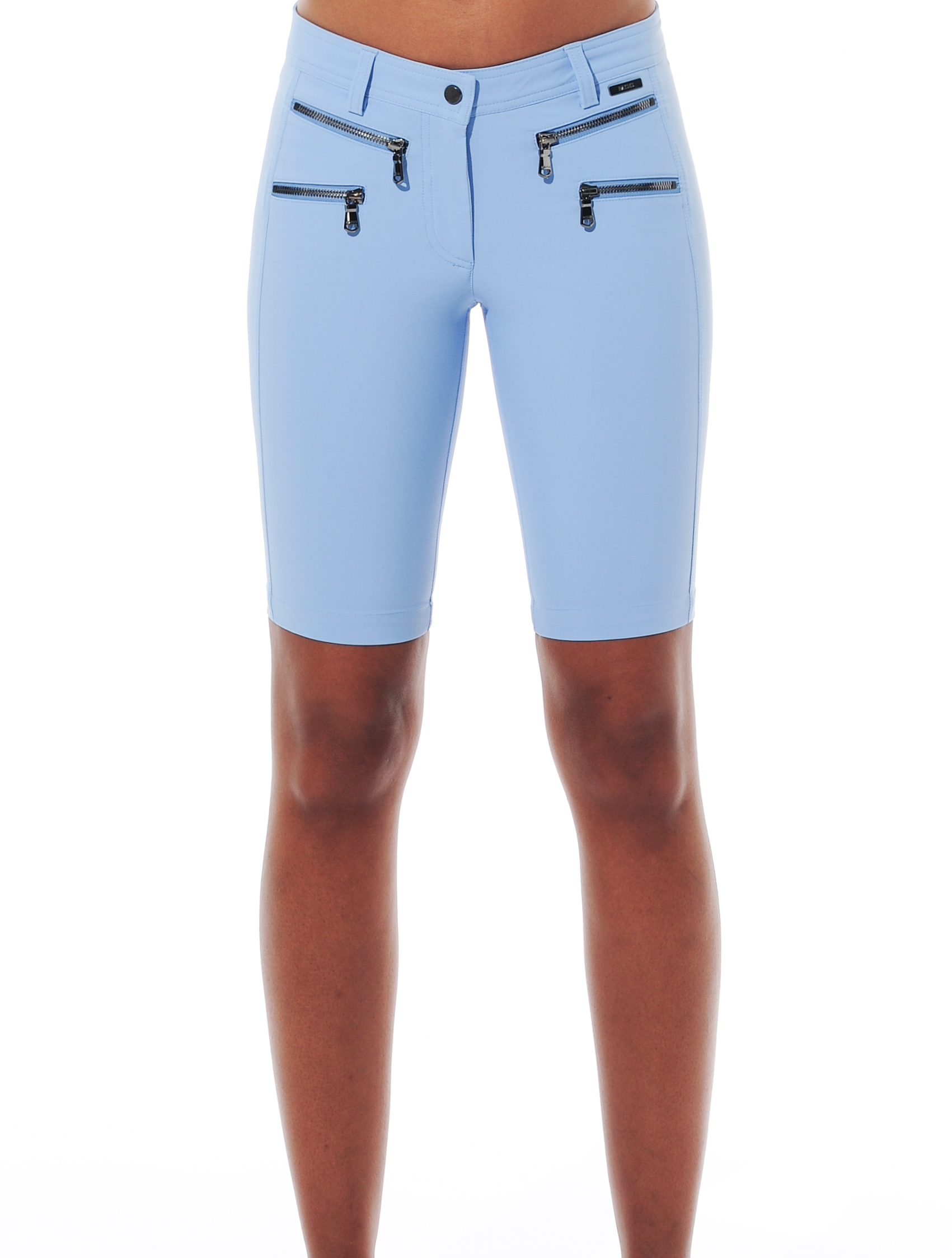 4way Stretch Double Zip Shorts baby blue