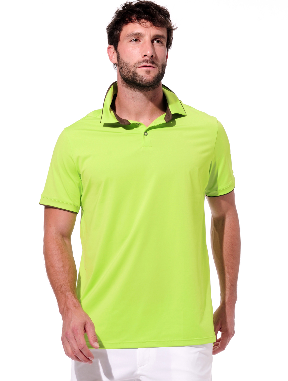 Dryness polo shirt flash green/chocolate 