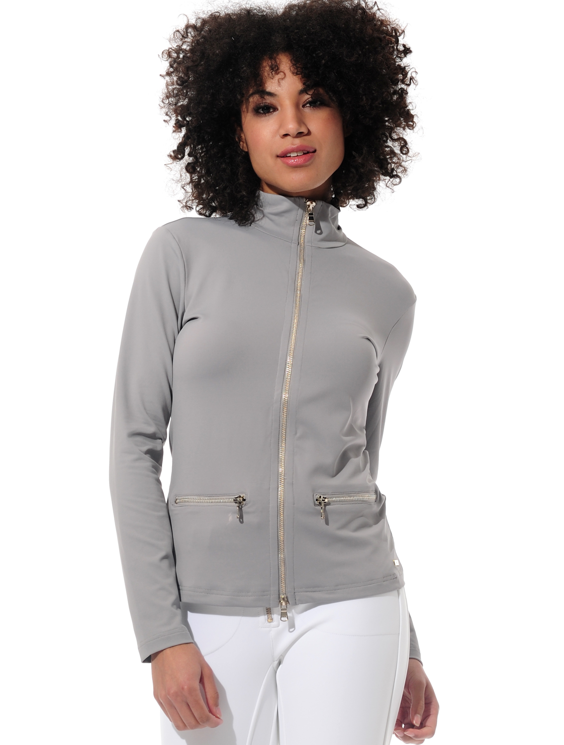 Jersey Full Zip Midlayer cement 