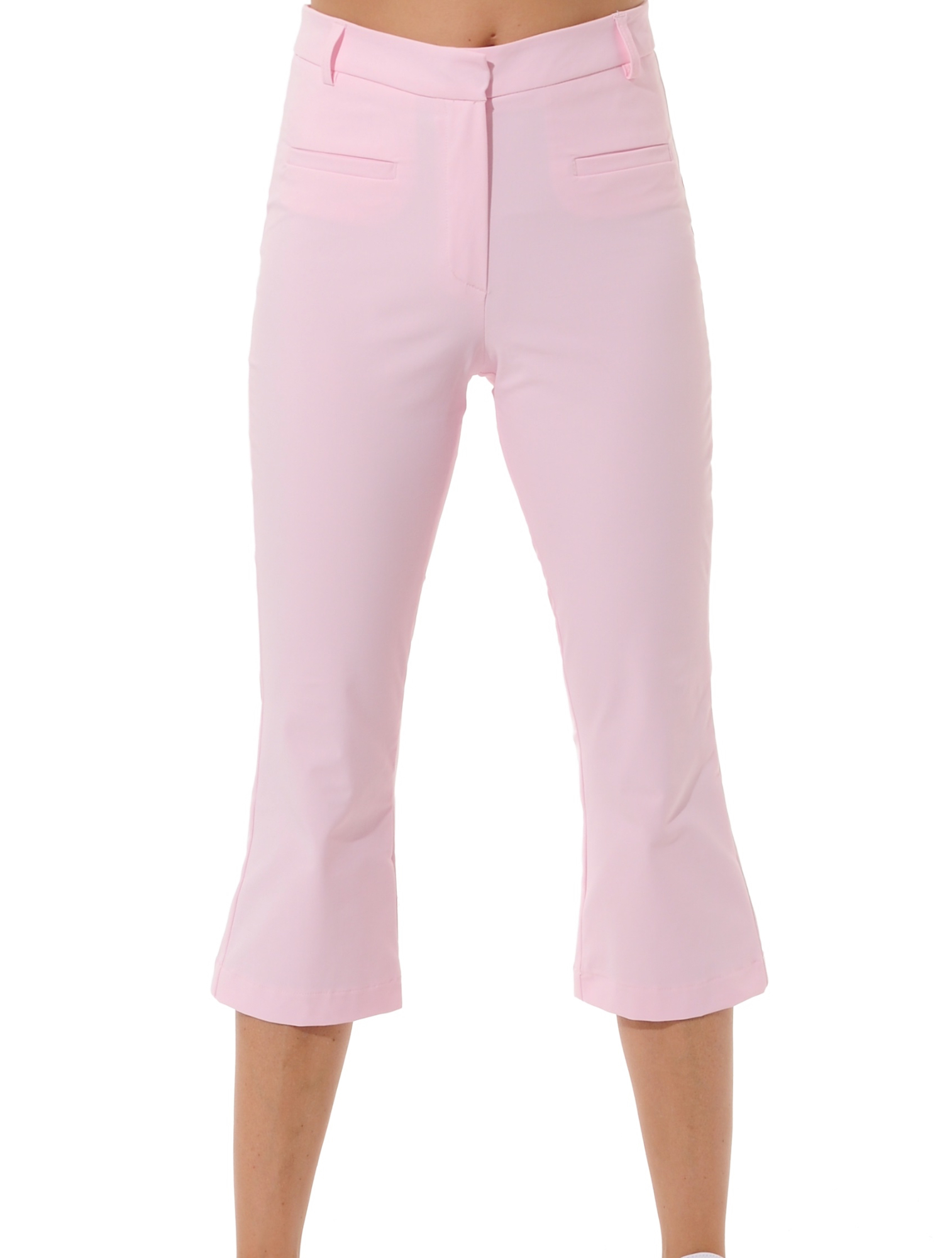 4way stretch high rise capri pants macaron