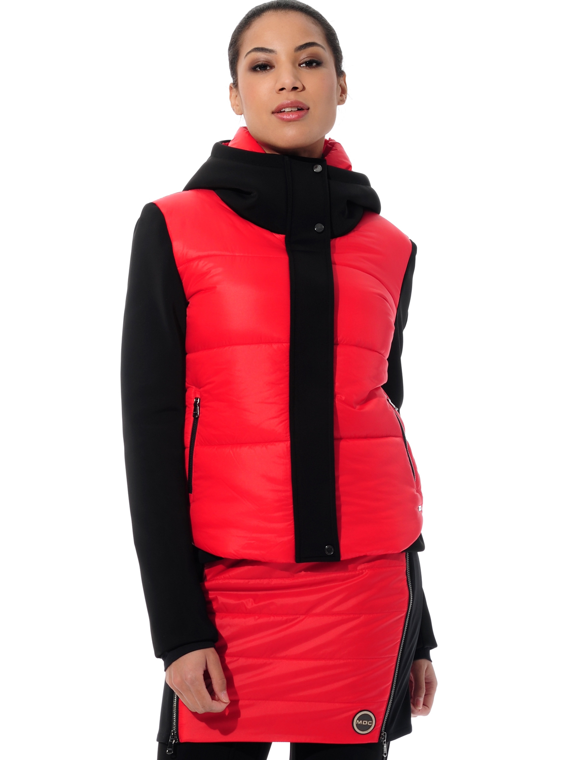 Skijacke red/black