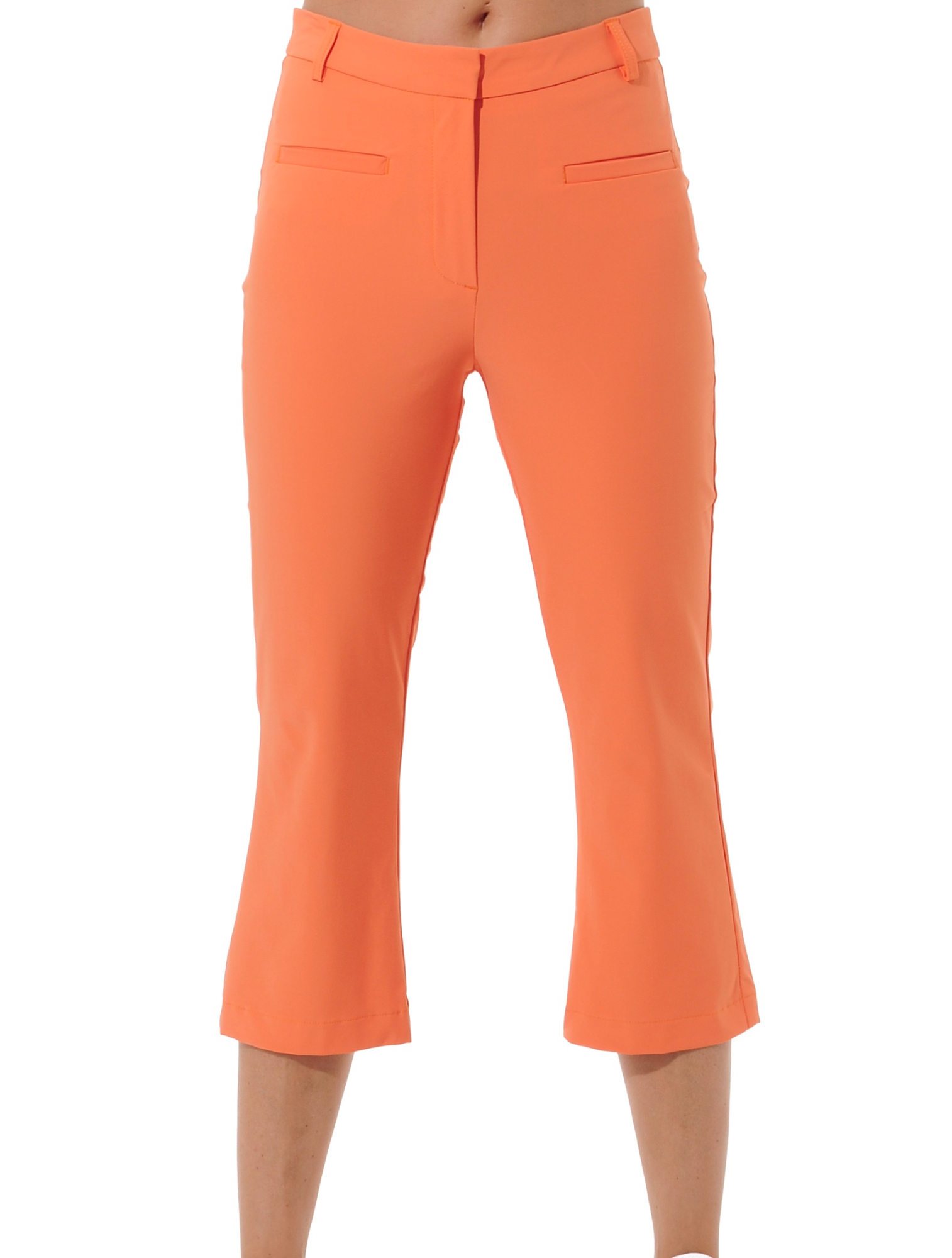 4way Stretch High Rise Capri Pants papaya