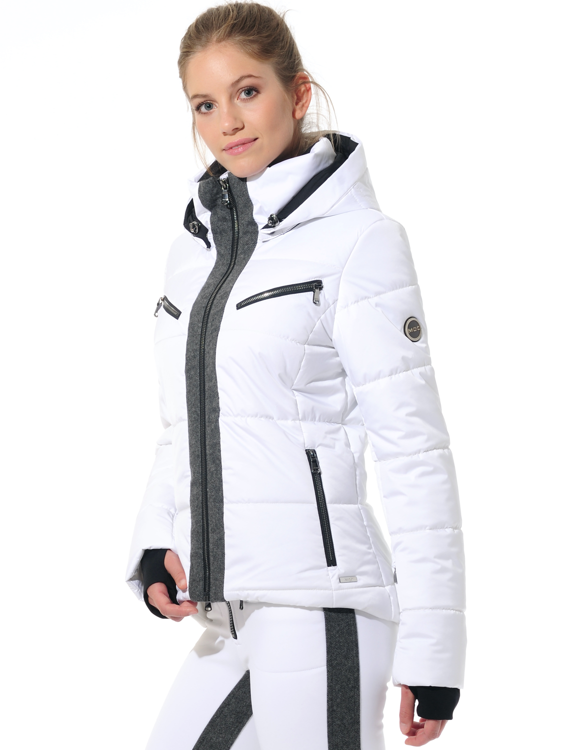 Stretch Skijacke white