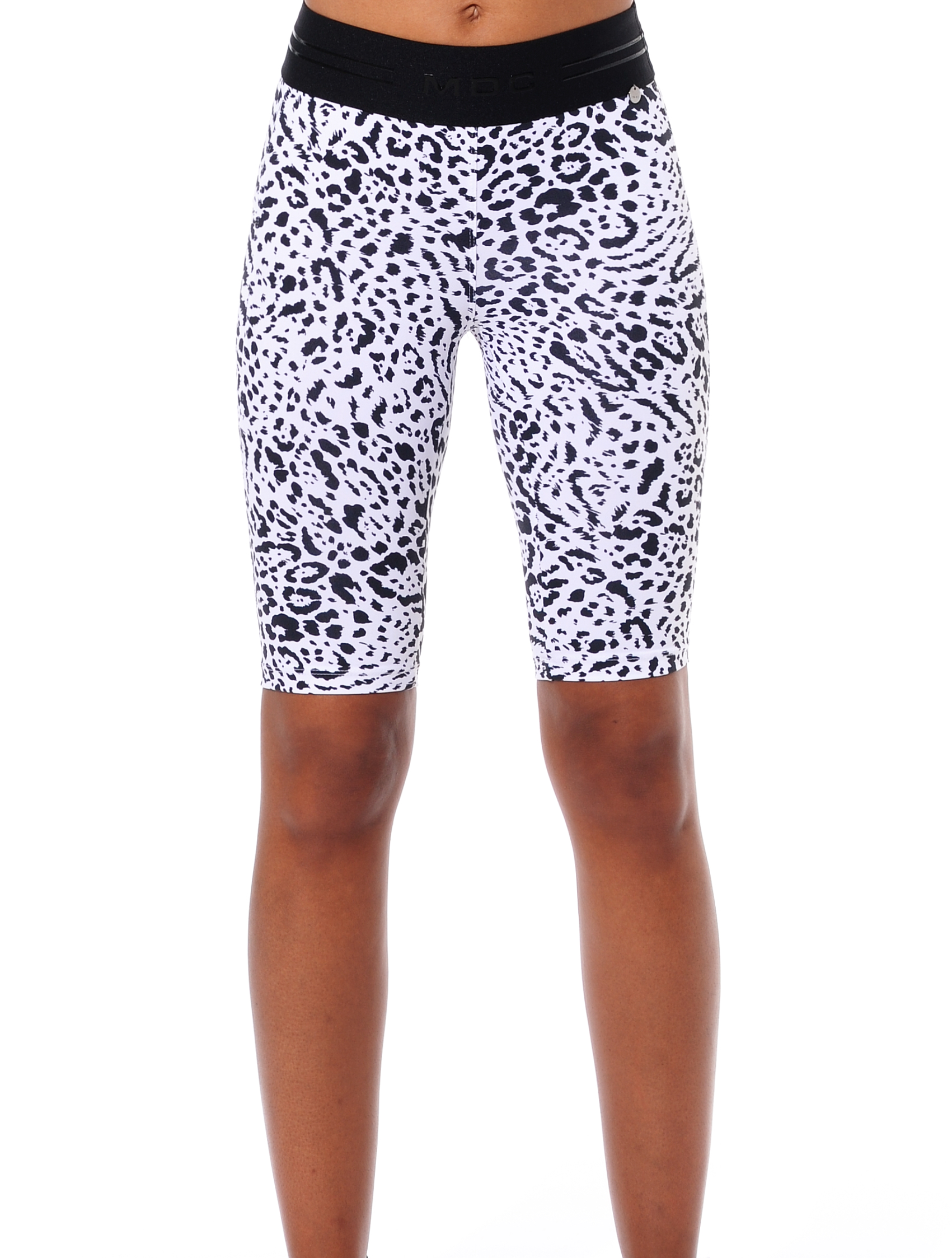 Ocelot Print Short Tights black/white